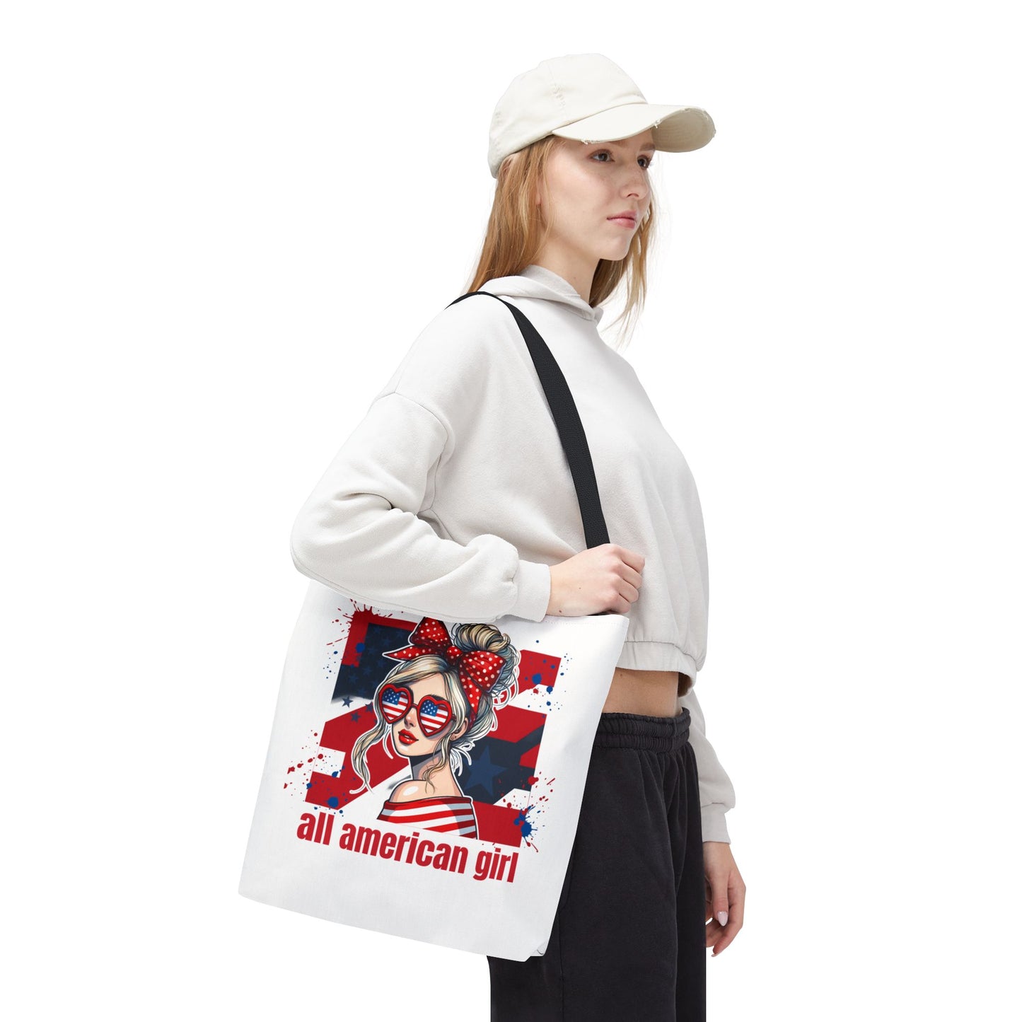 #250 All American Girl Patriotic Tote Bag