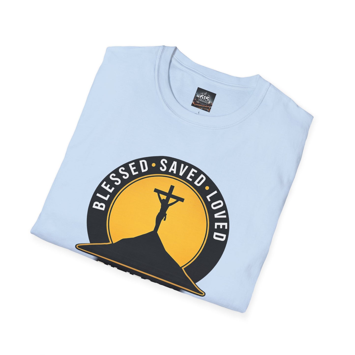 Blessed • Saved • Loved by Jesus T-Shirt — Christian Faith Tee