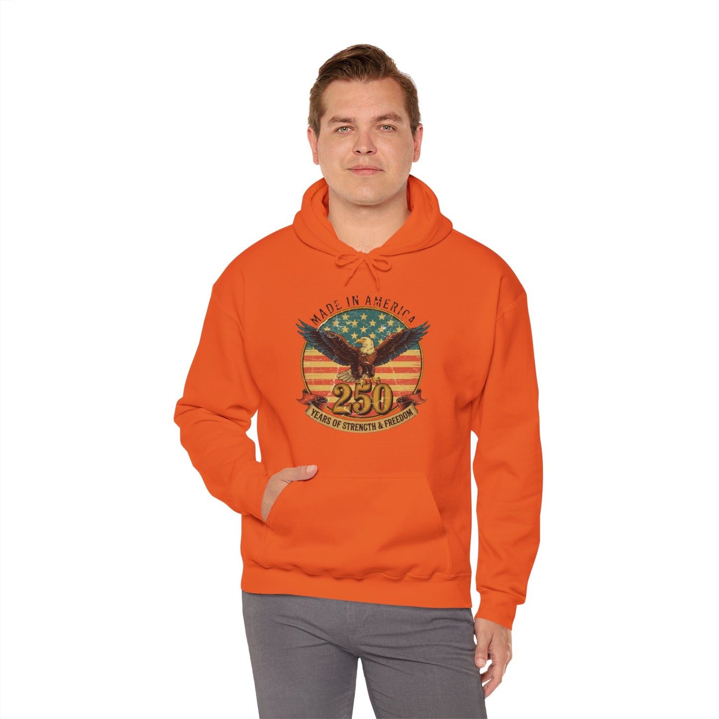 #250 Made in America Eagle 250th Anniversary Patriotic Hoodie