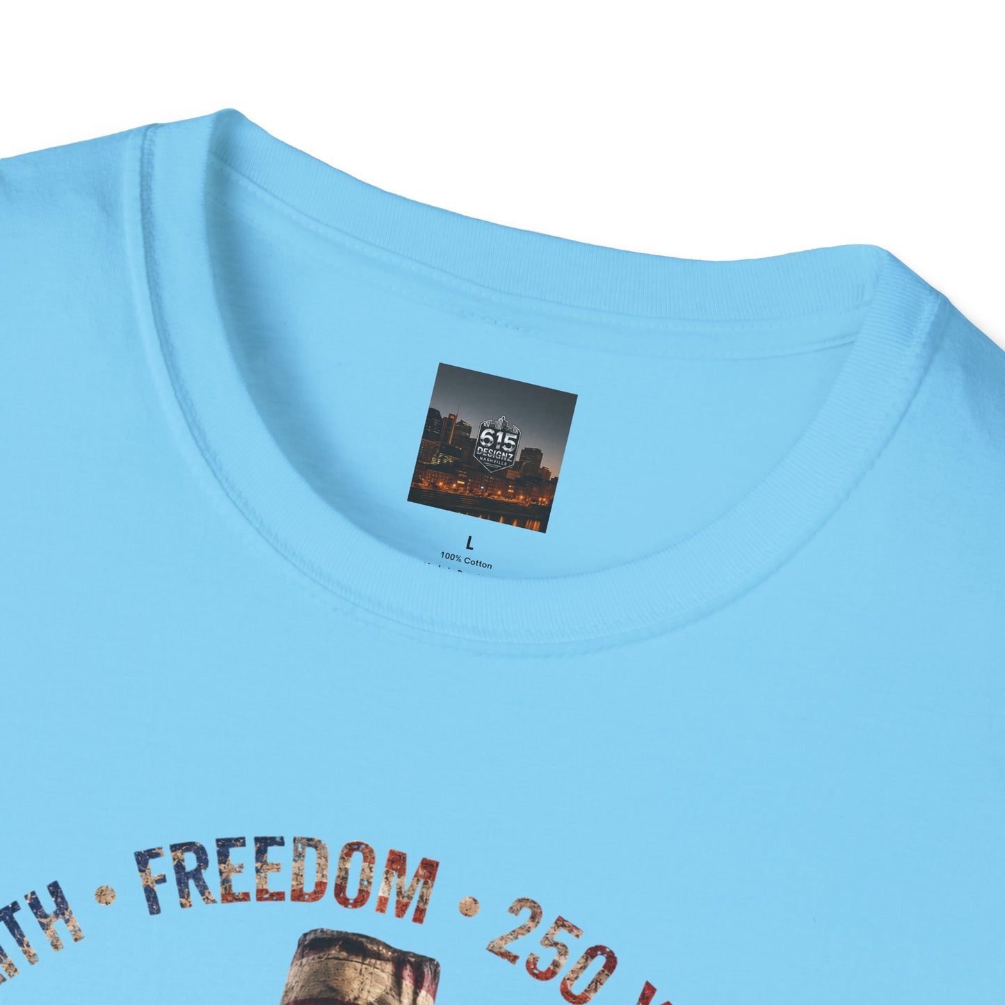 #250 Faith • Freedom 250 Years American Flag Cross & Eagle 1776-2026 T-Shirt