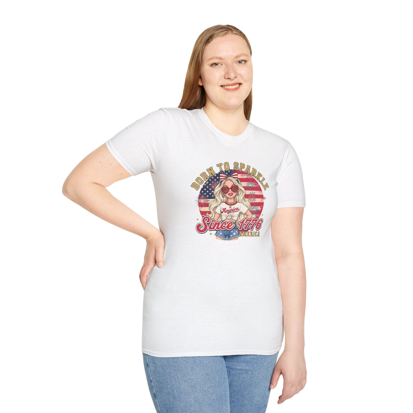 #250 "Born to Sparkle Since 1776" Patriotic T-Shirt