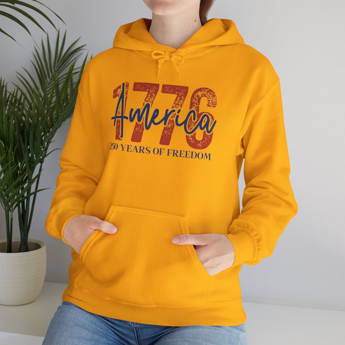 #250 1776 America: 250 Years of Freedom' Patriotic Independence Day Hoodie