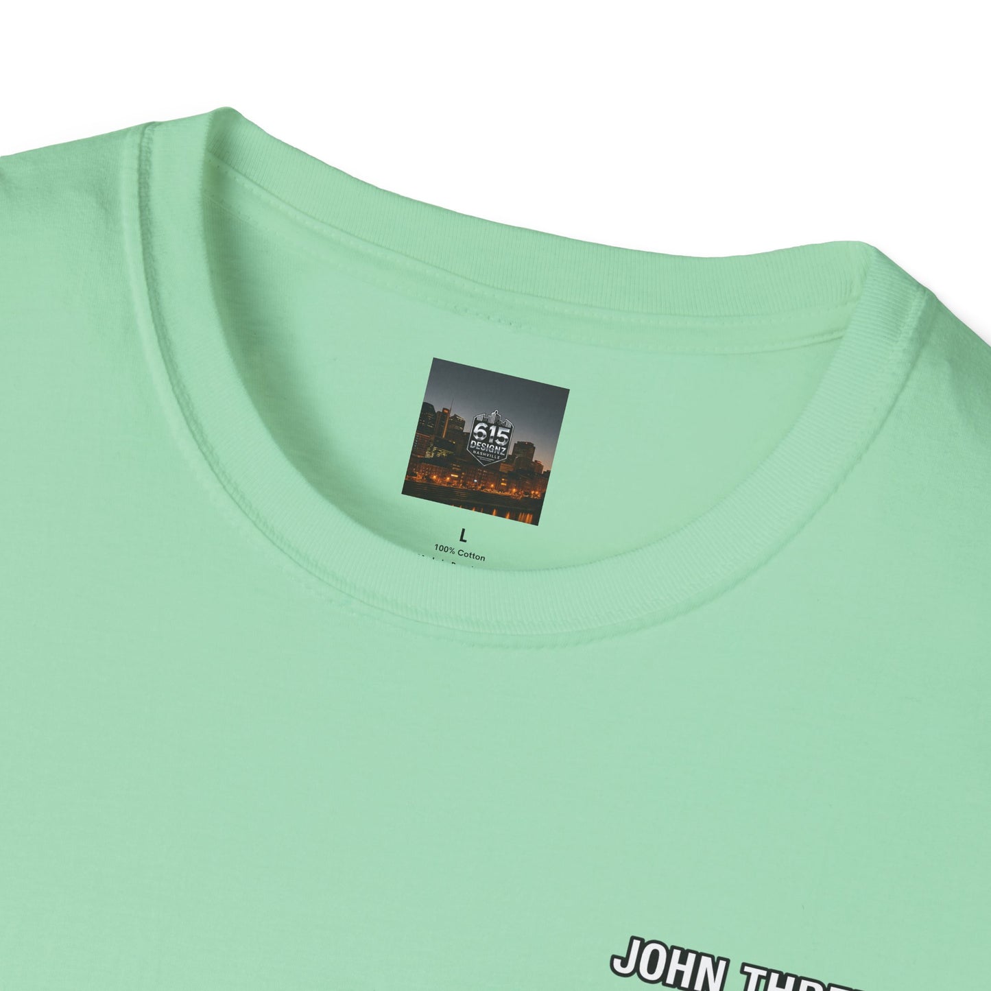 John Three 16 Chest and Back Jersey Print with Scripture Tee