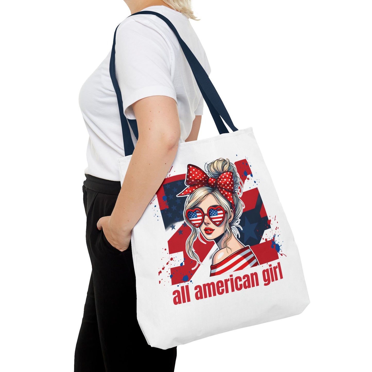 #250 All American Girl Patriotic Tote Bag