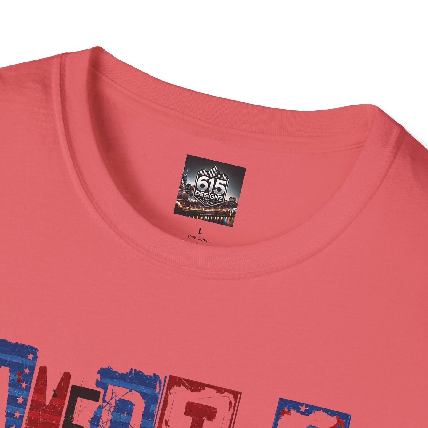 #250 America Retro Block Text Patriotic T-Shirt