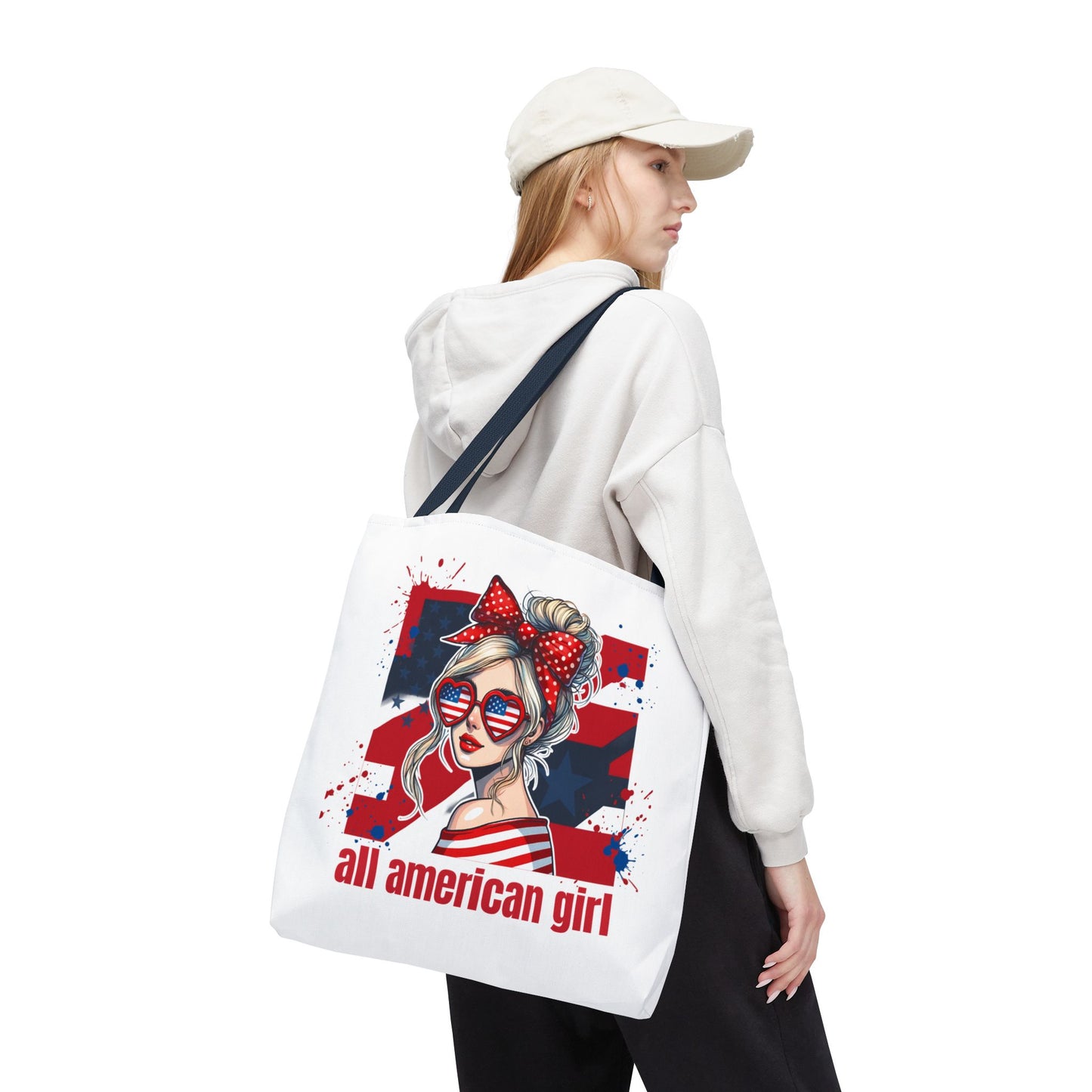 #250 All American Girl Patriotic Tote Bag