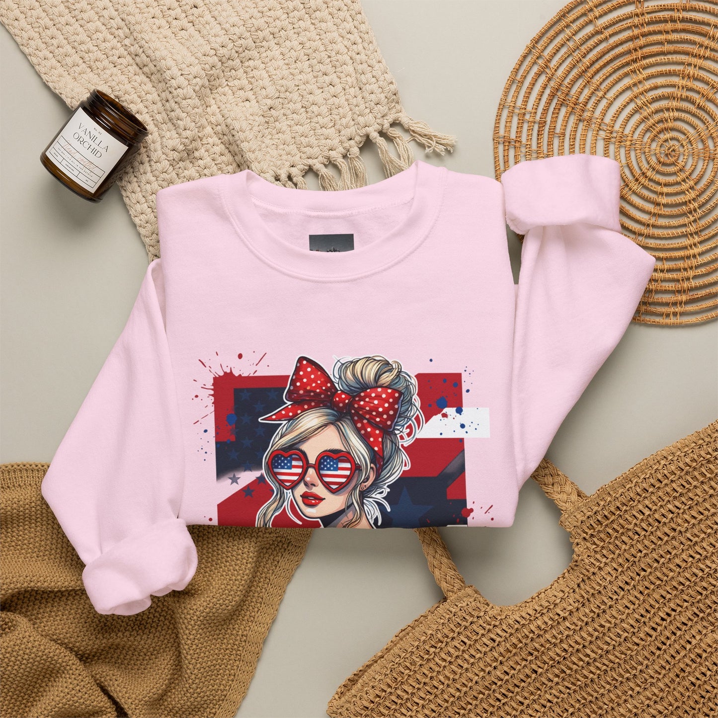 #250 All American Girl Patriotic Sweatshirt