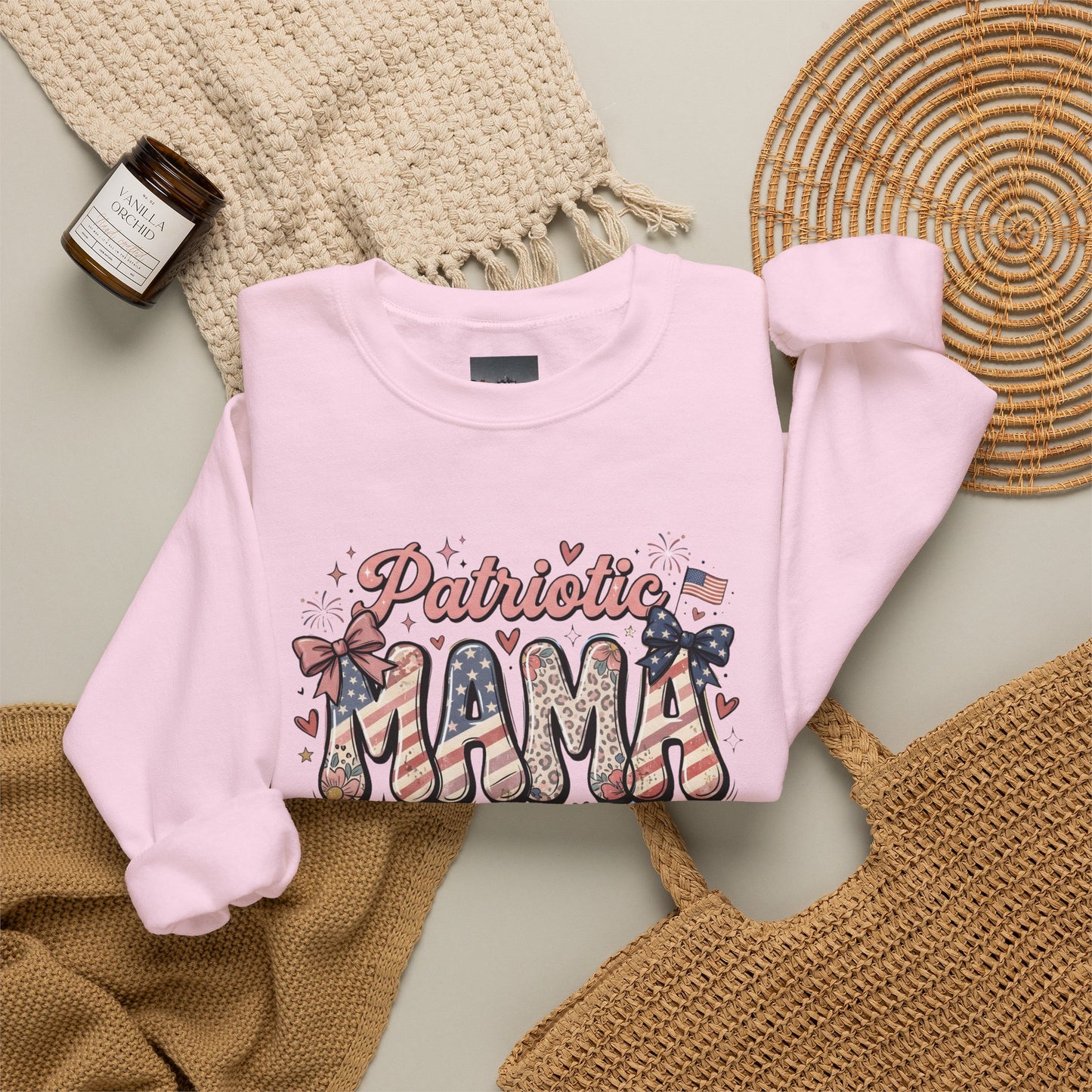 #250 Patriotic Mama 1776–2026 American Flag Sweatshirt