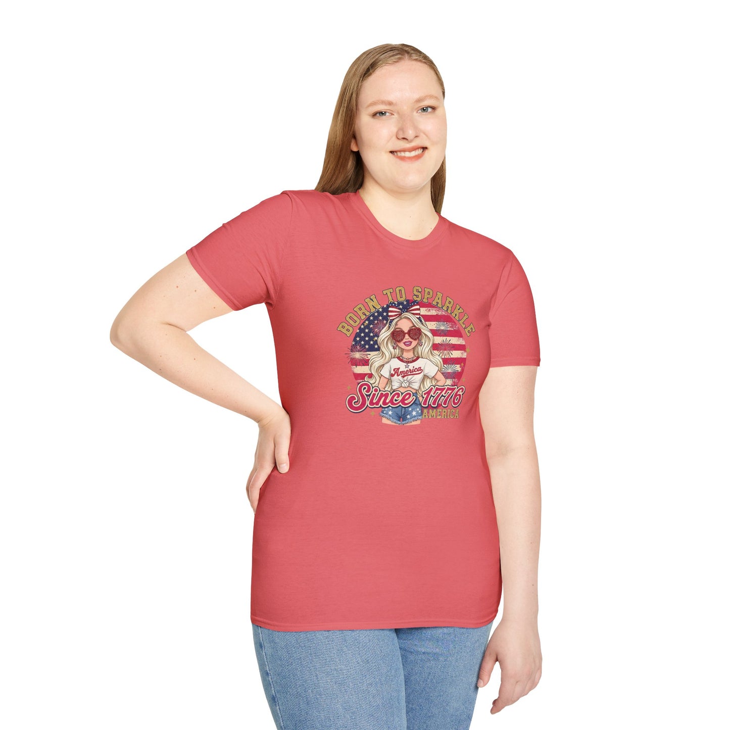 #250 "Born to Sparkle Since 1776" Patriotic T-Shirt