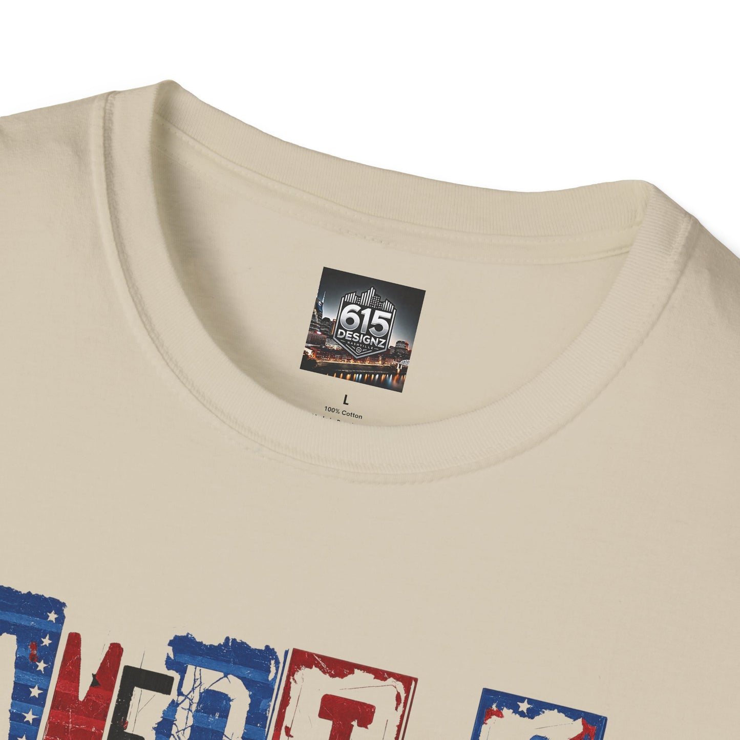 #250 America Retro Block Text Patriotic T-Shirt
