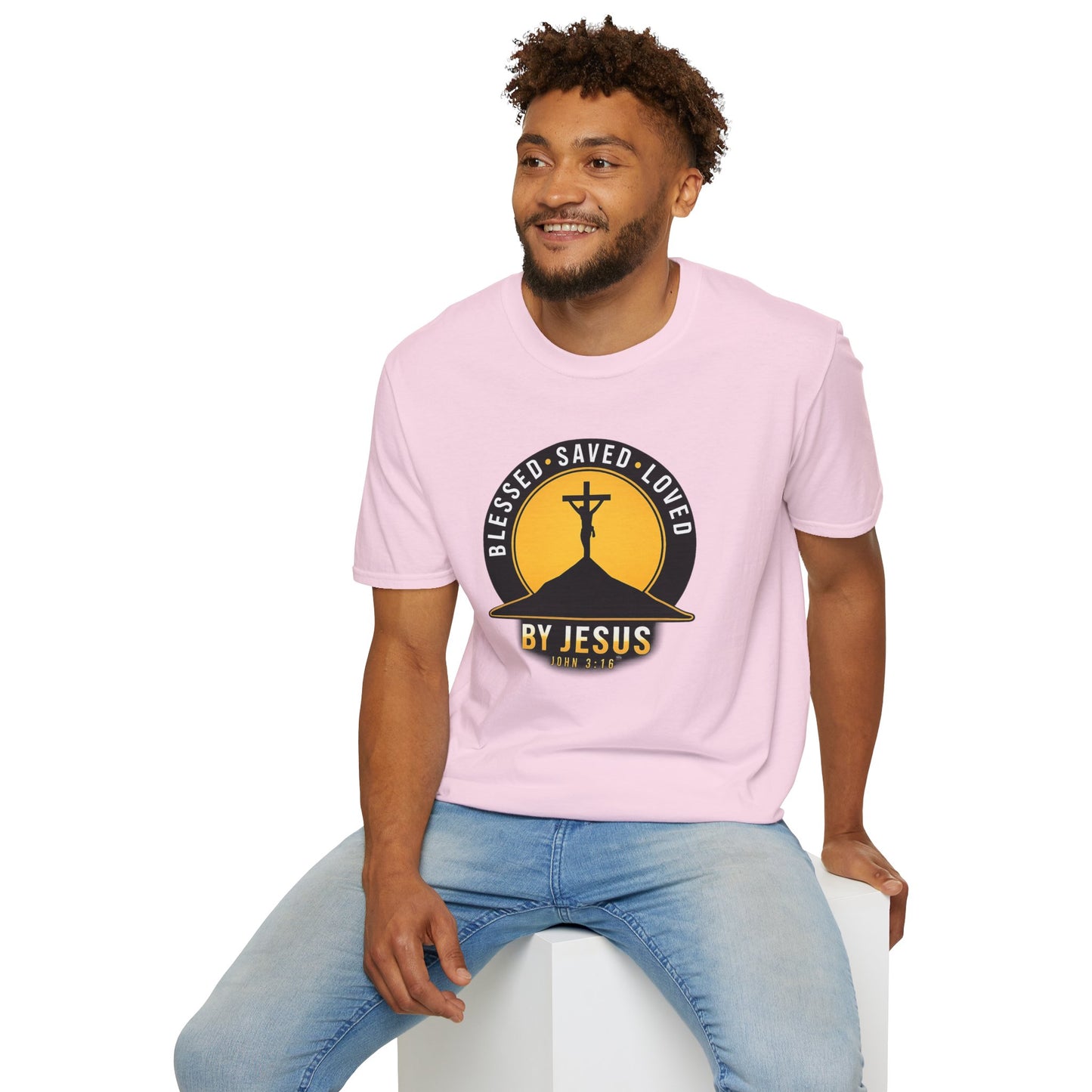 Blessed • Saved • Loved by Jesus T-Shirt — Christian Faith Tee