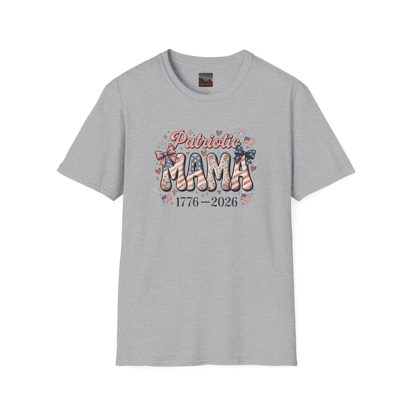 #250 Patriotic Mama 1776–2026 American Flag T-Shirt
