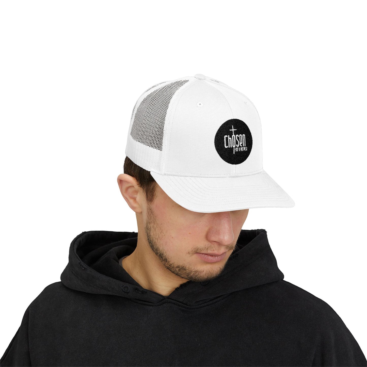 Chosen for a Purpose Trucker Cap — Embroidered Christian Snapback Hat