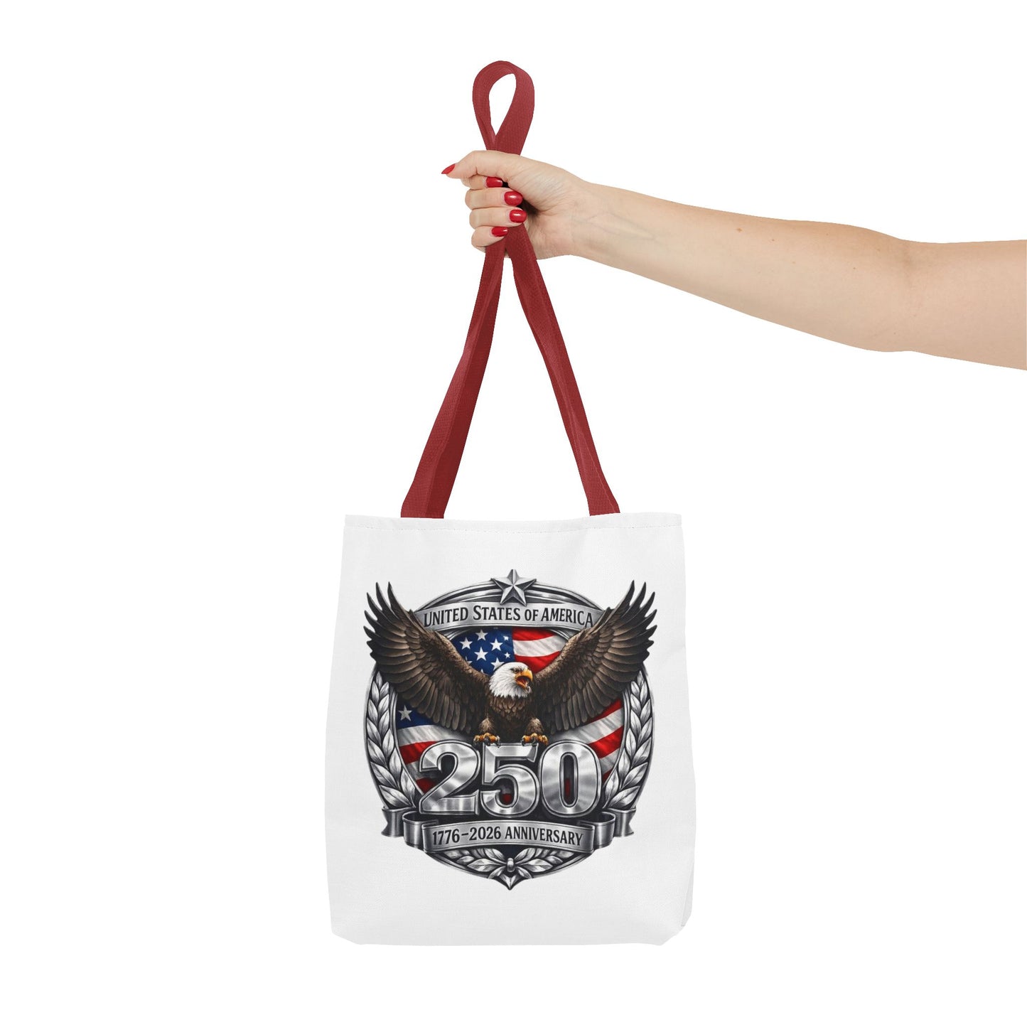 #250 Patriotic Bald Eagle 250 United States Emblem Tote Bag