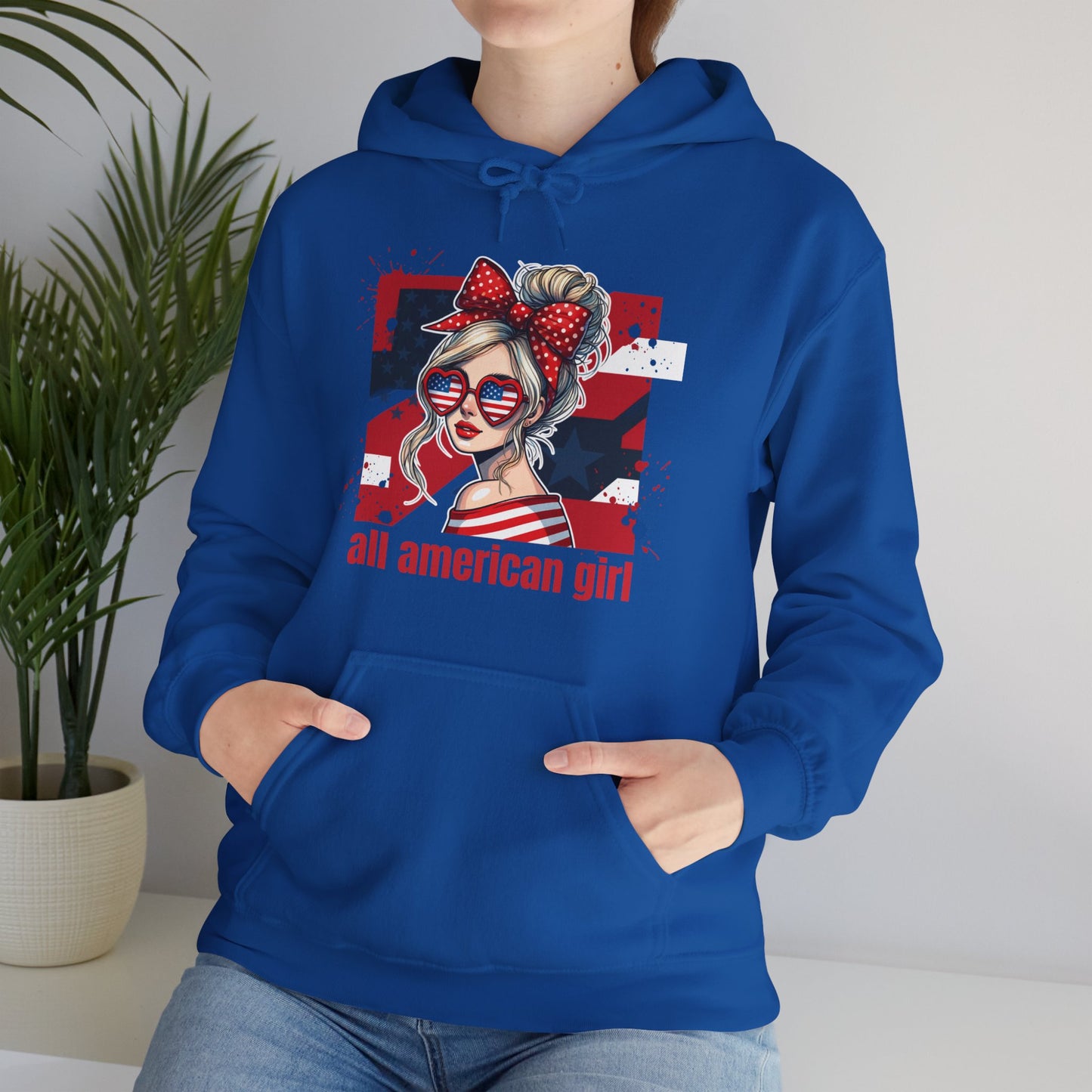 #250 All American Girl Patriotic Hoodie