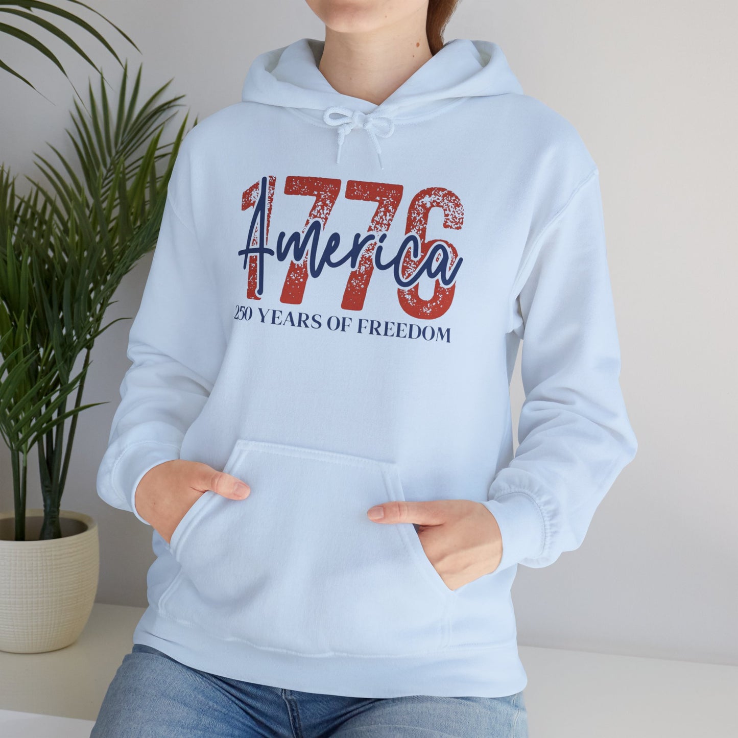 #250 1776 America: 250 Years of Freedom' Patriotic Independence Day Hoodie