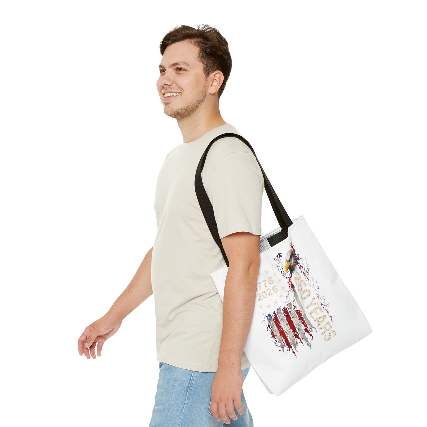 #250 1776-2026 250 Years USA Bicentennial Eagle Tote Bag
