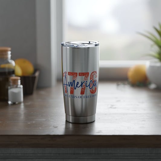 #250 1776 America: 250 Years of Freedom' Patriotic Independence Day Vagabond 20oz Tumbler Stainless Travel Cup
