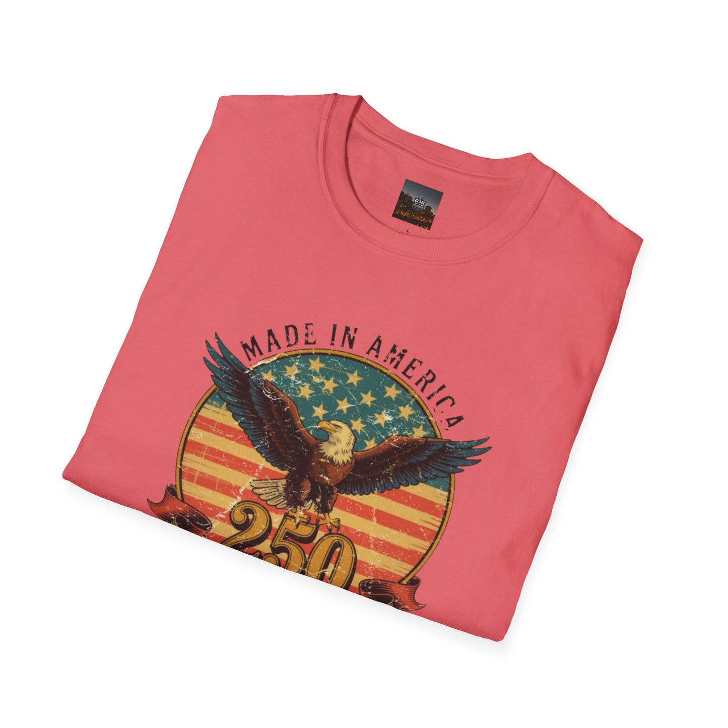 #250 Made in America Eagle 250th Anniversary Patriotic T-Shirt