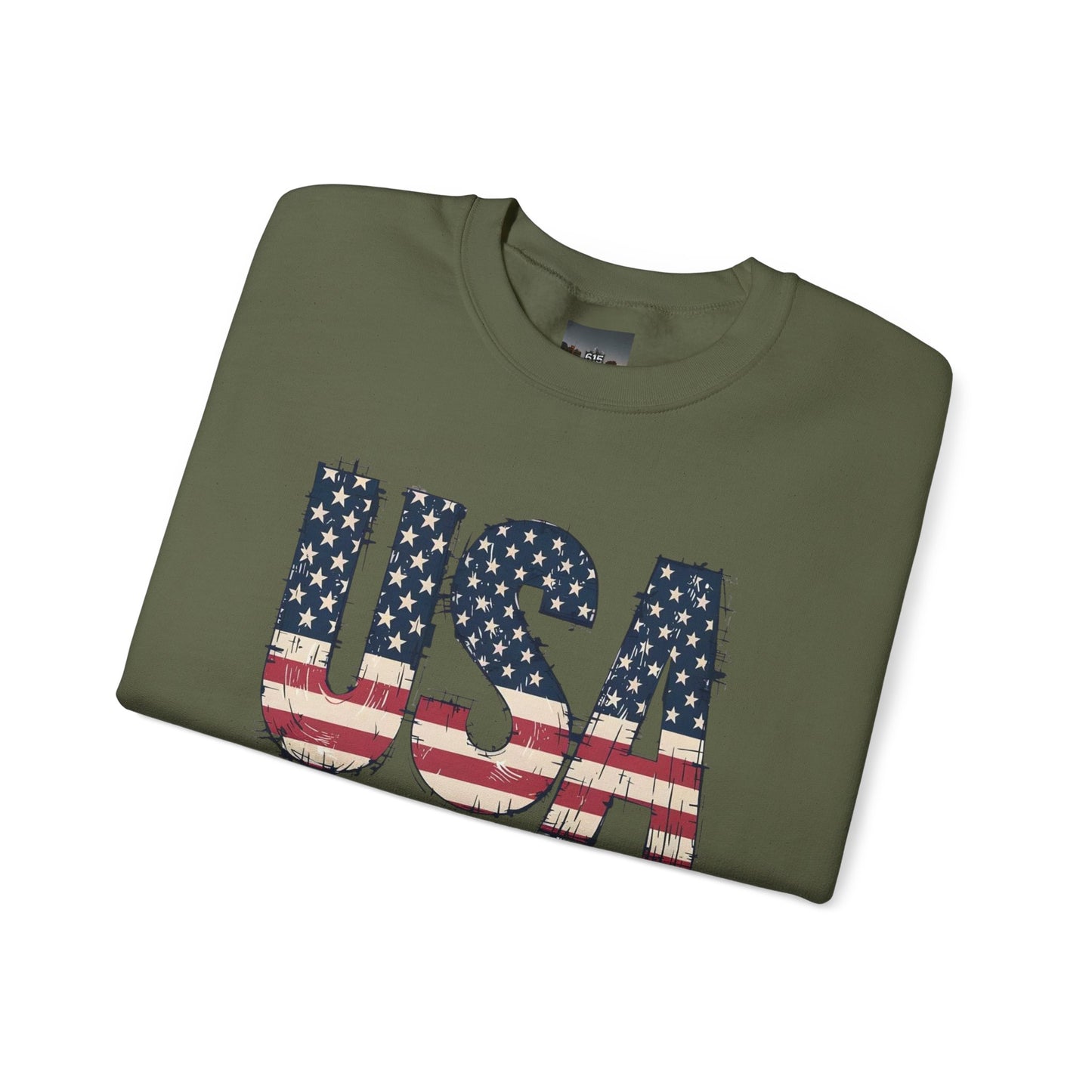 #250 USA Flag "USA Since 1776" Patriotic Crewneck Sweatshirt