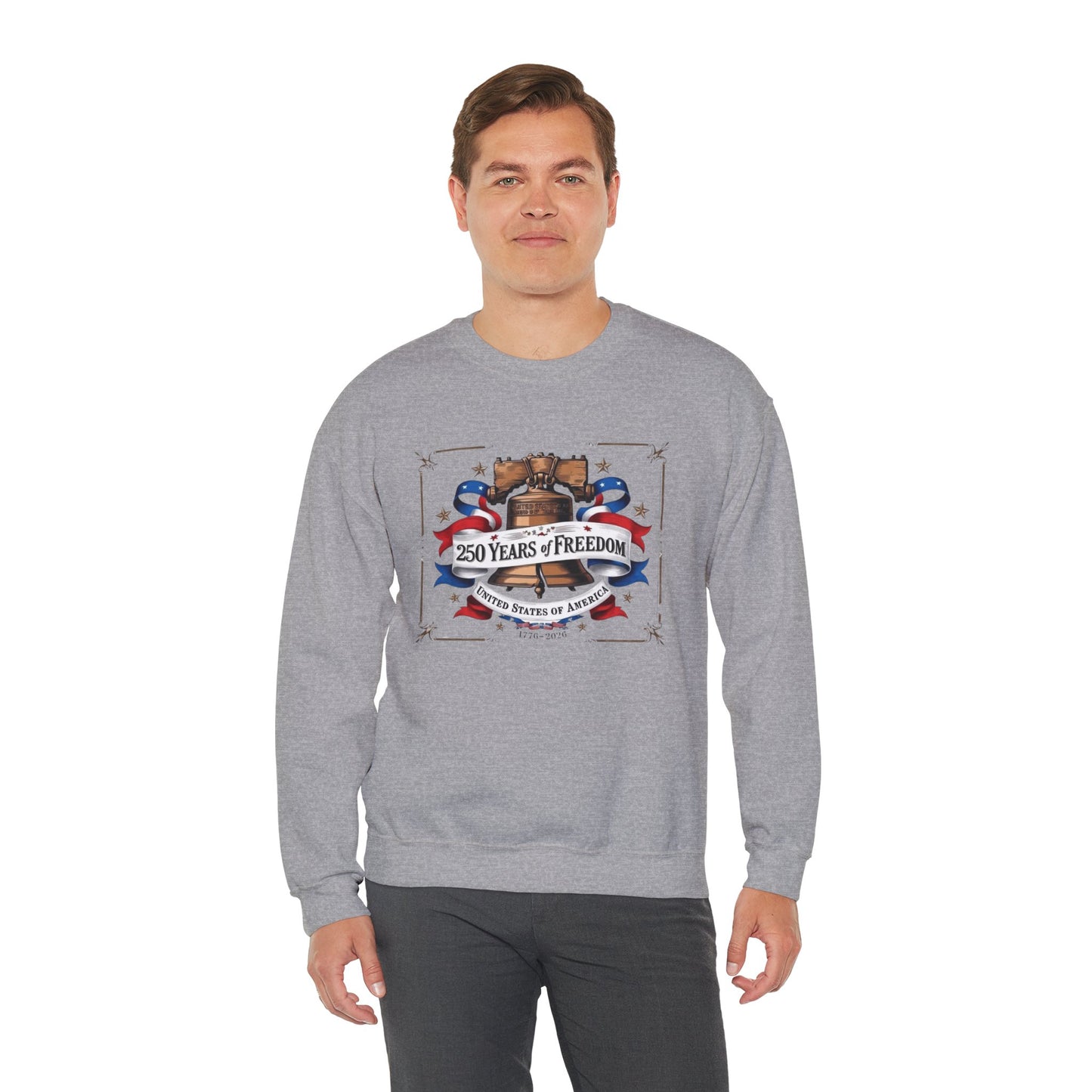 #250 250 Years of Freedom Liberty Bell Crewneck Sweatshirt