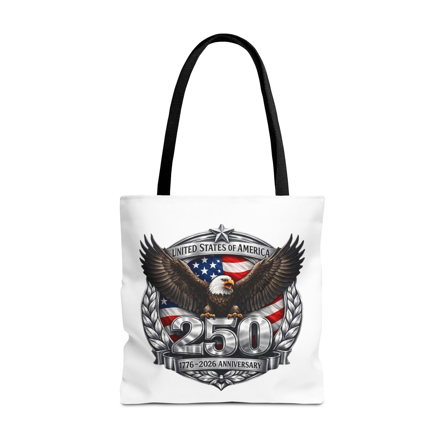 #250 Patriotic Bald Eagle 250 United States Emblem Tote Bag