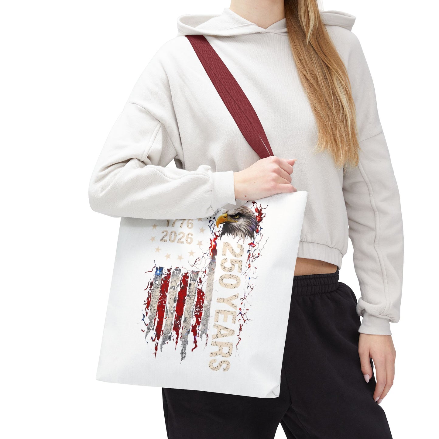 #250 1776-2026 250 Years USA Bicentennial Eagle Tote Bag