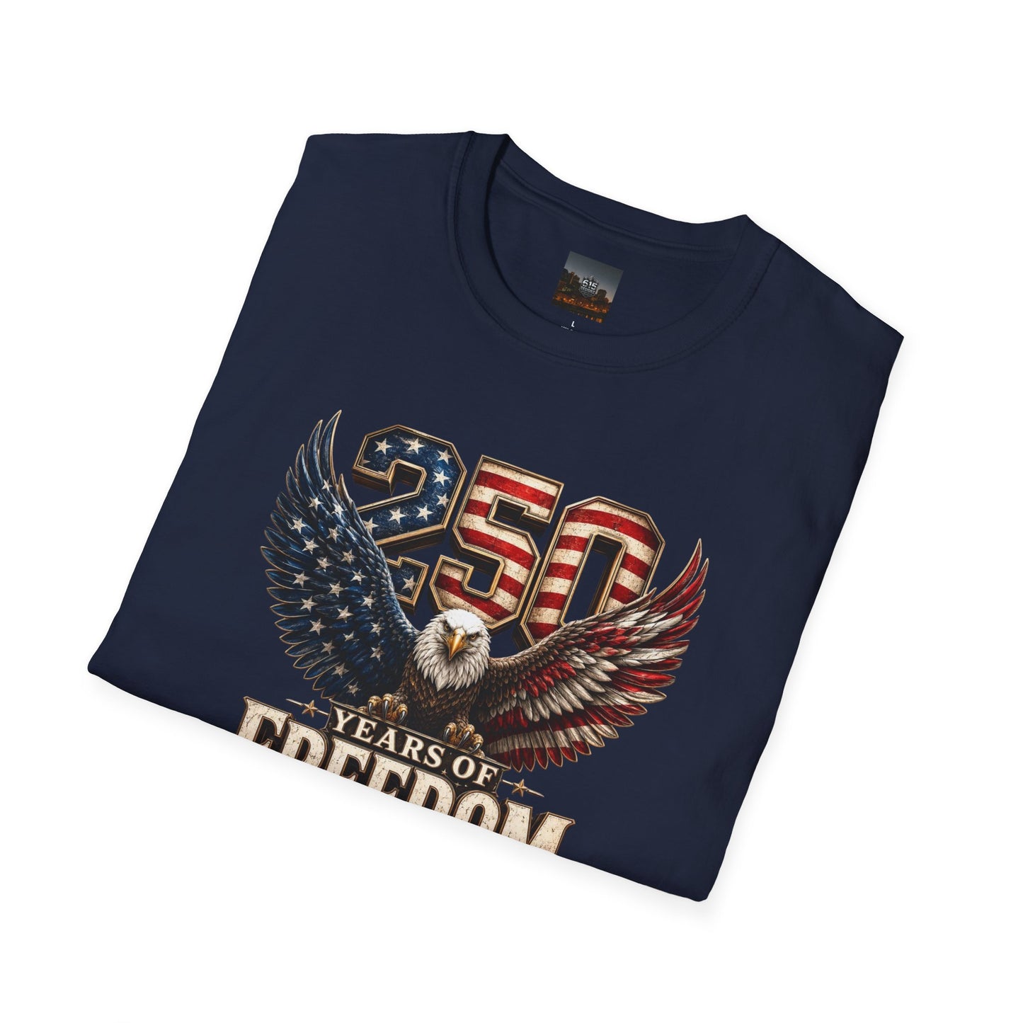 #250 250 Years of Freedom Eagle Patriotic American Flag Anniversary (1776–2026) T-Shirt