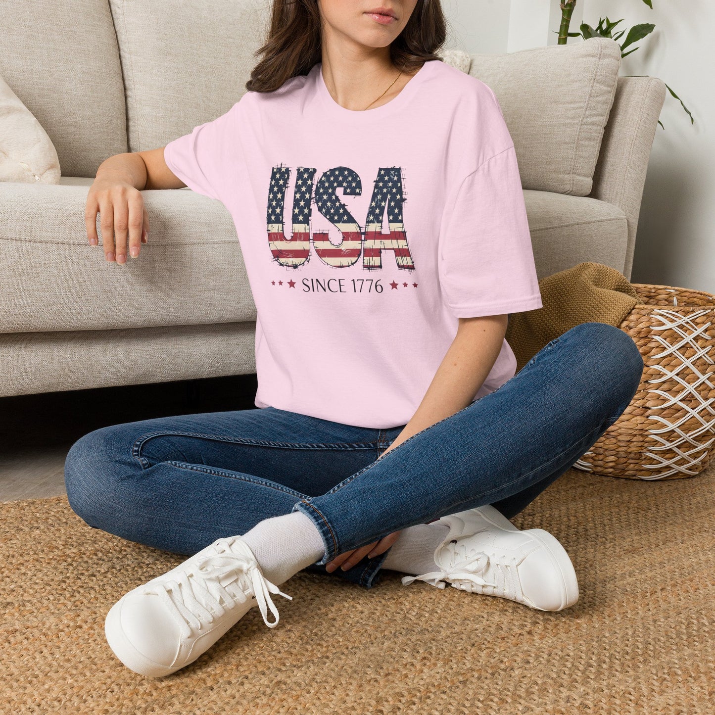 #250 USA Flag "USA Since 1776" Patriotic T-Shirt