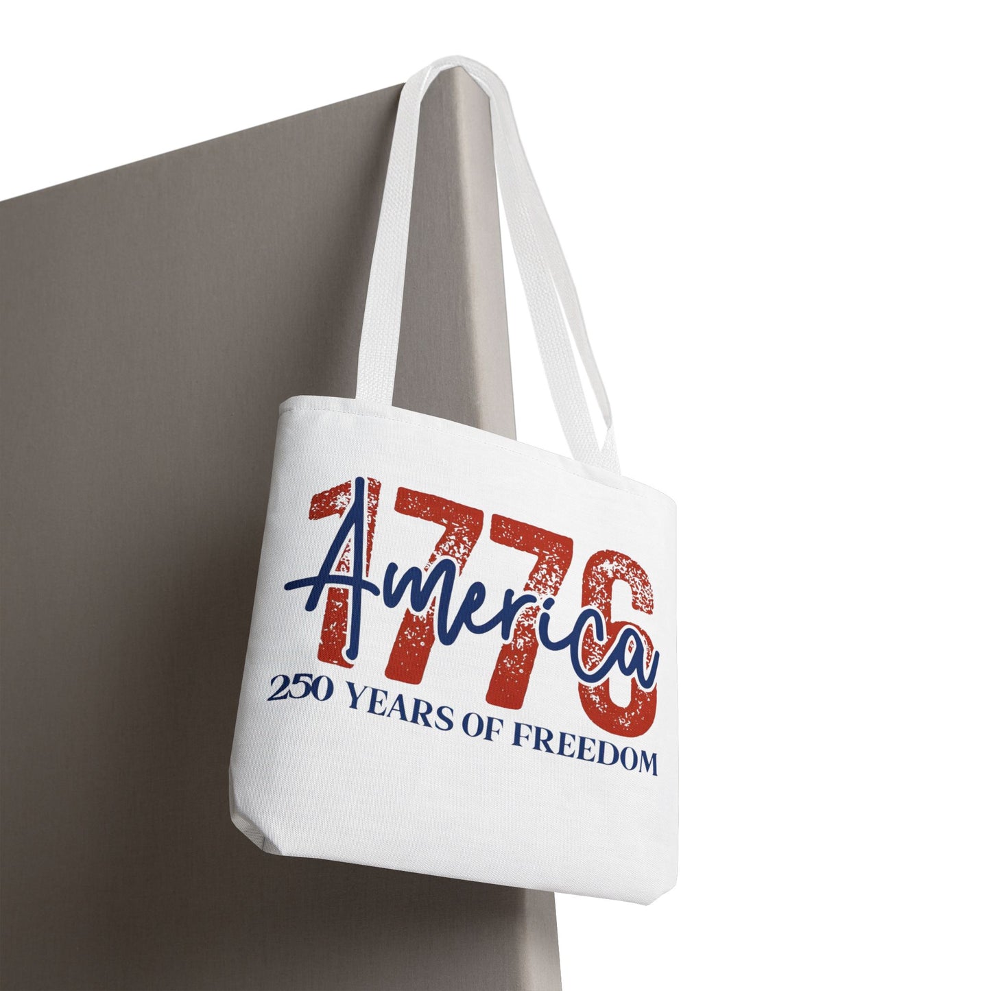 #250 1776 America: 250 Years of Freedom' Patriotic Independence Day Tote Bag