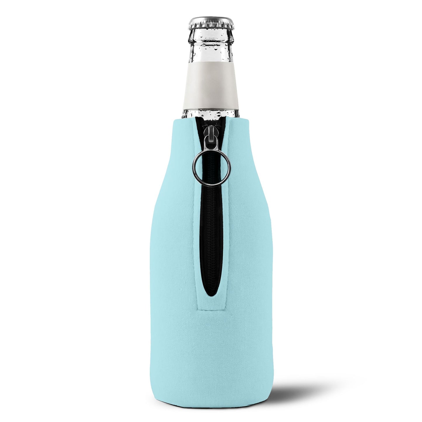 #250 Statue of Liberty American Flag 'America' Patriotic Independence Day Zip-Up Bottle Cooler Sleeve Koozie