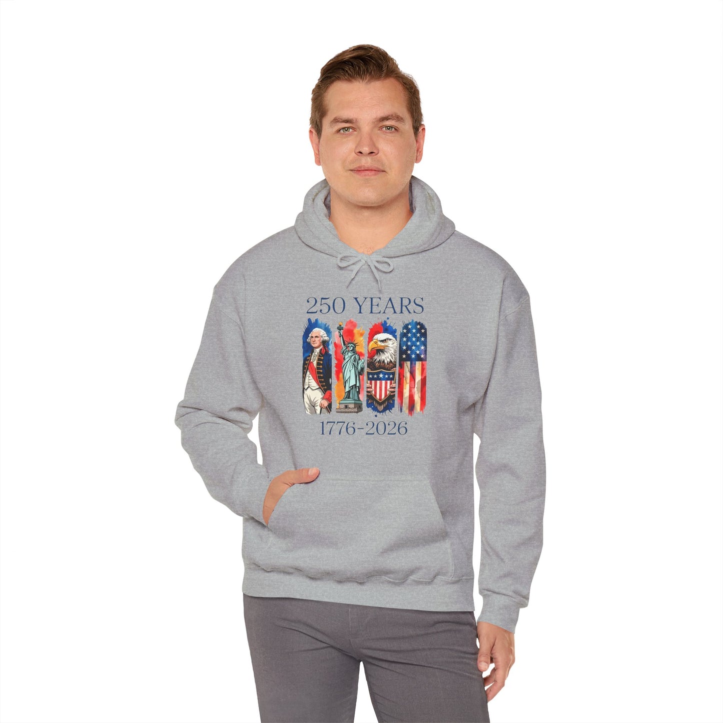 #250 250 Years American History Celebration 1776–2026 Patriotic Hoodie