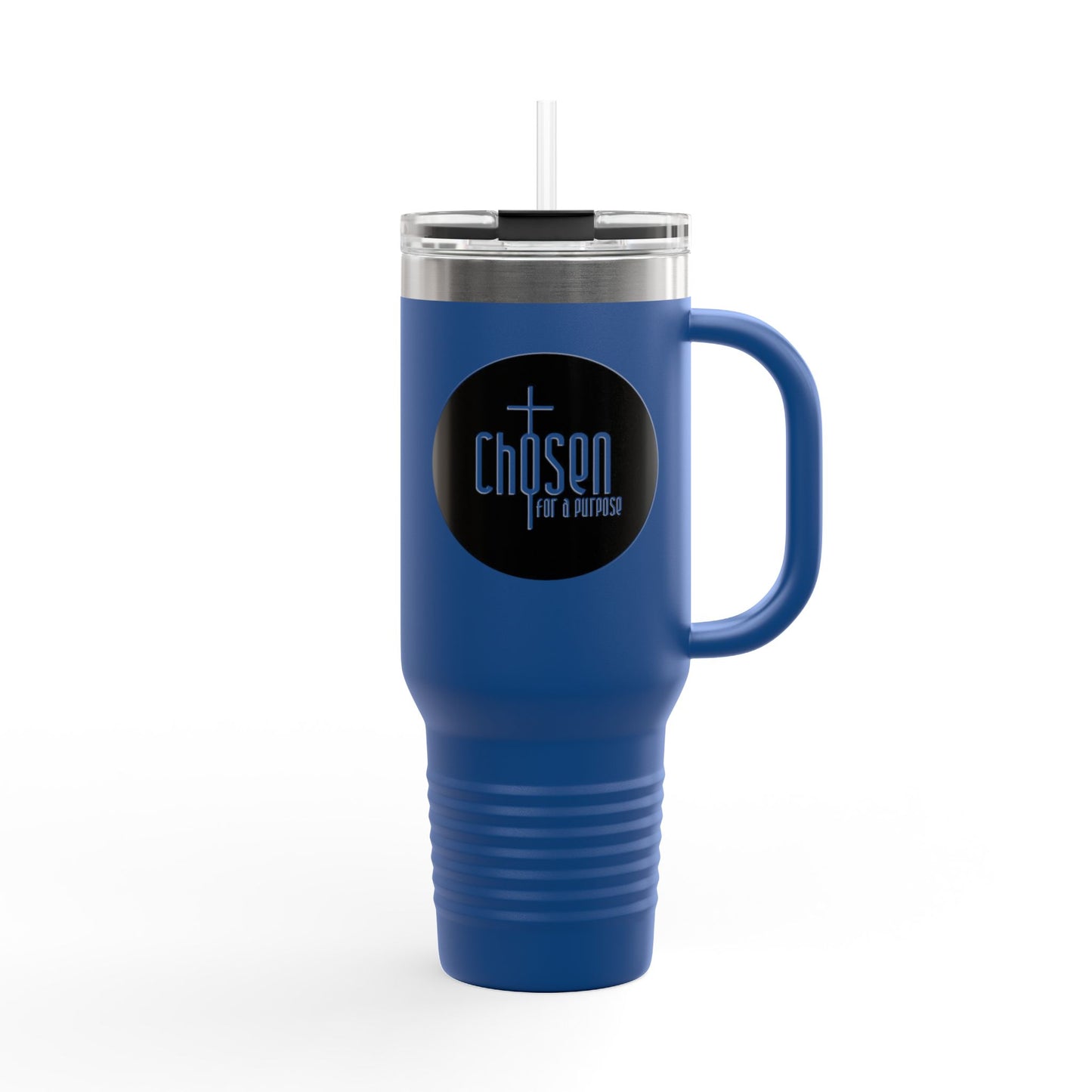 Chosen for a Purpose 40oz Insulated Travel Mug — Faith Logo Stainless Tumbler