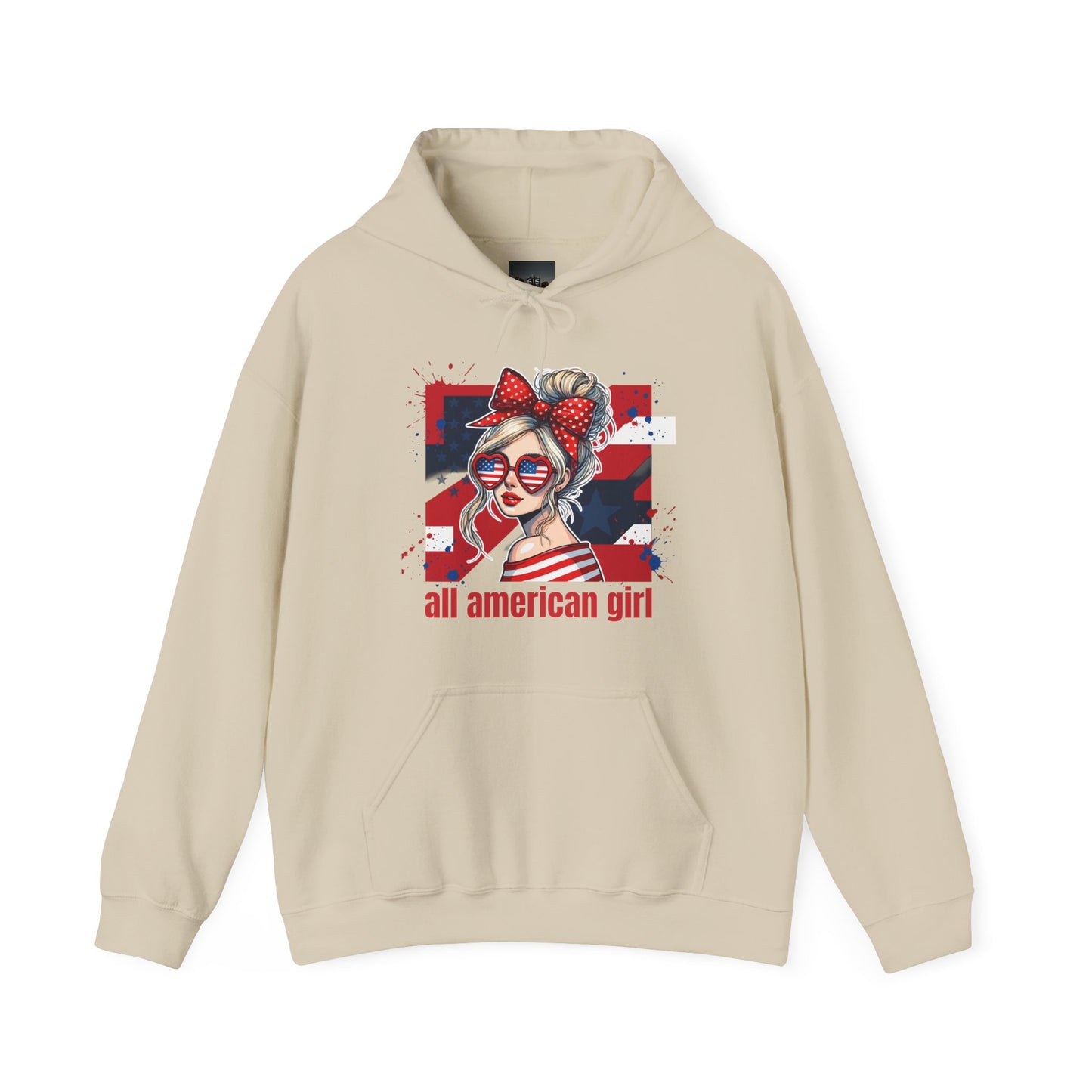 #250 All American Girl Patriotic Hoodie