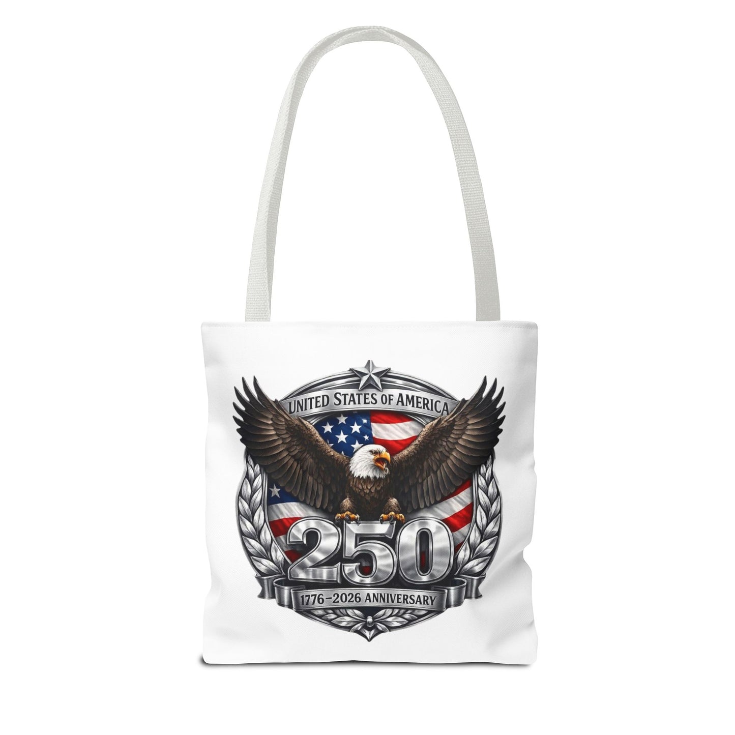 #250 Patriotic Bald Eagle 250 United States Emblem Tote Bag