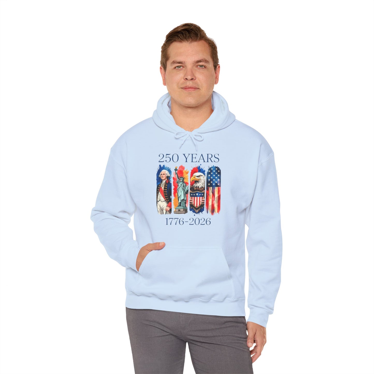 #250 250 Years American History Celebration 1776–2026 Patriotic Hoodie