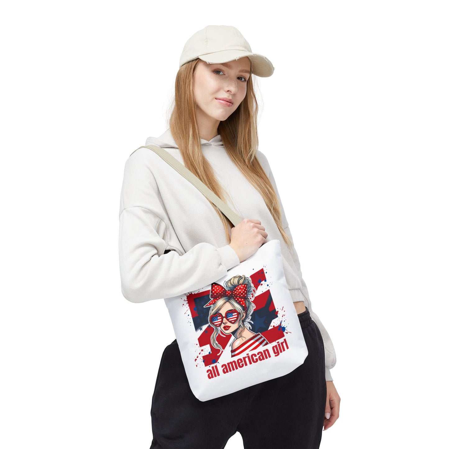 #250 All American Girl Patriotic Tote Bag