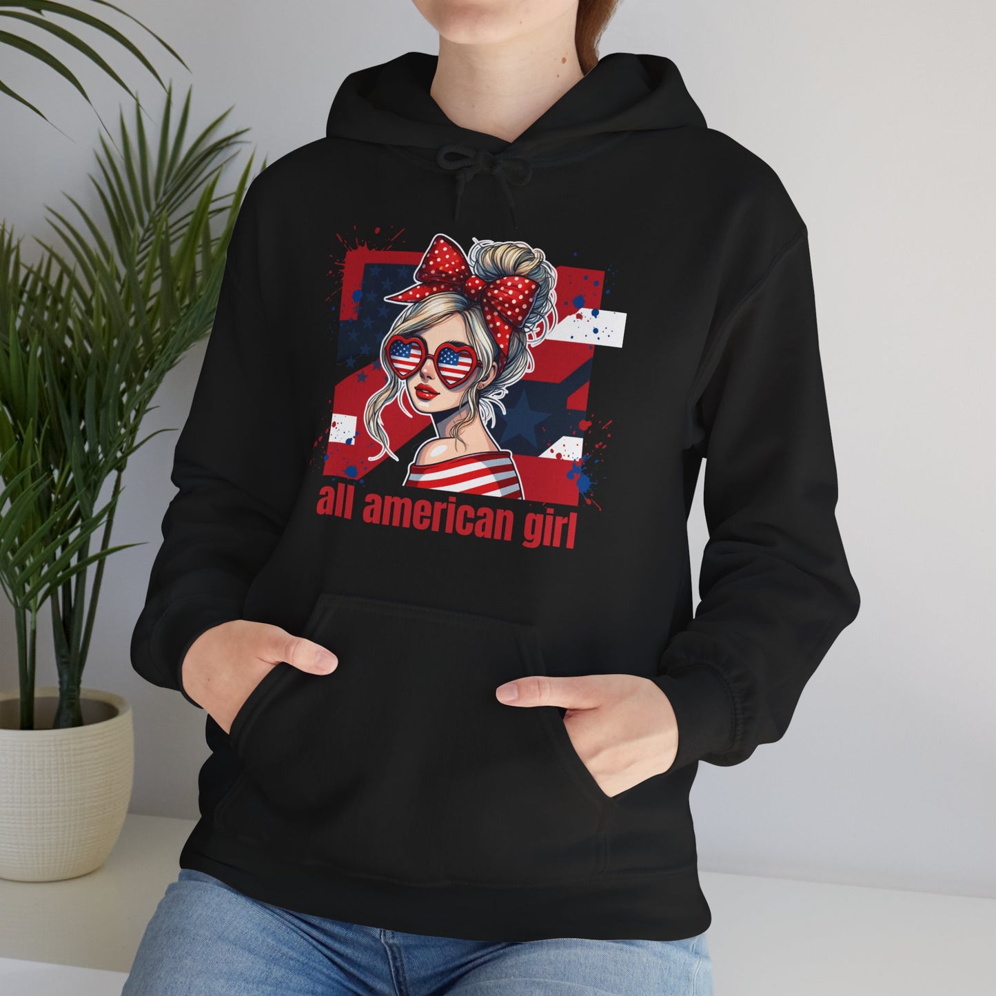 #250 All American Girl Patriotic Hoodie