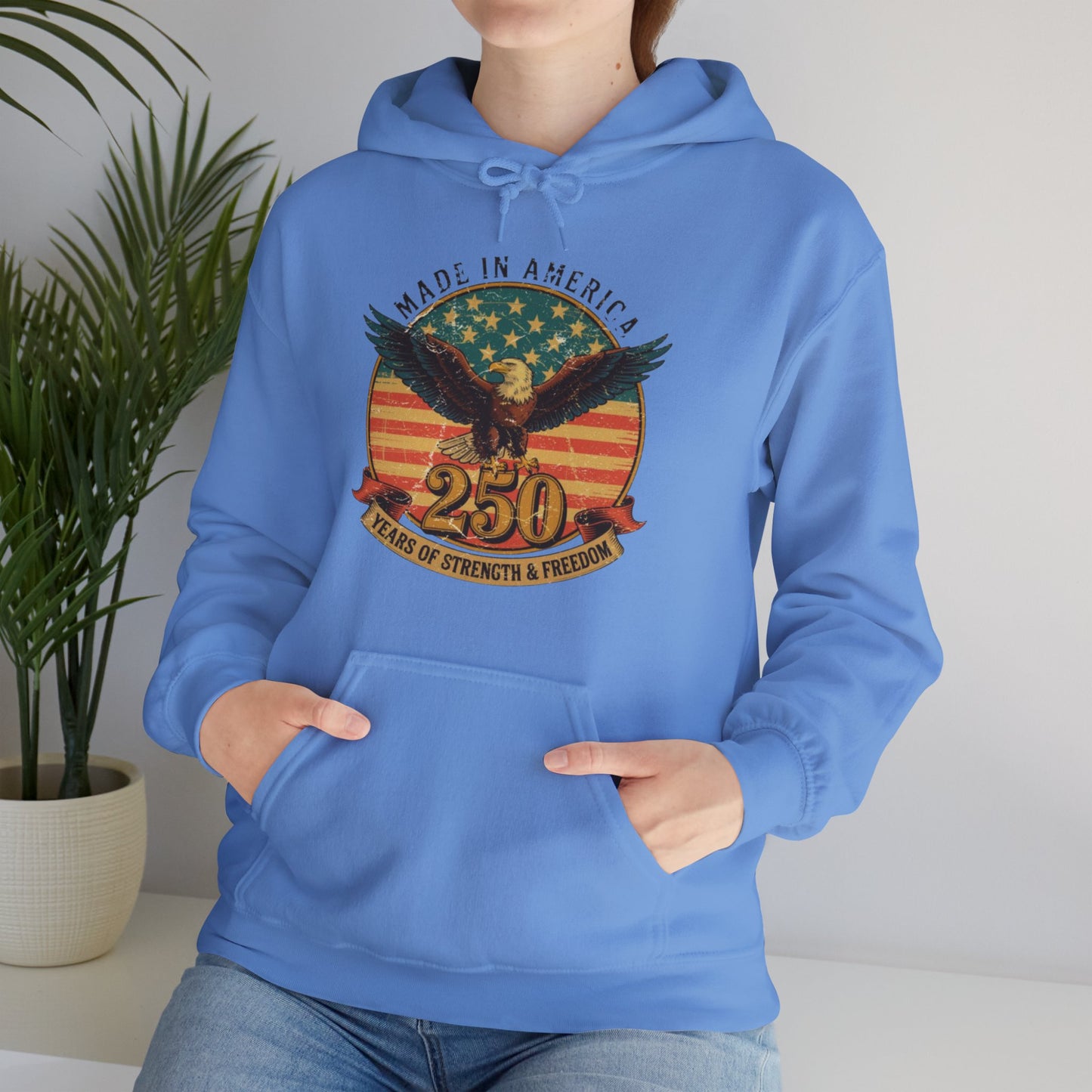 #250 Made in America Eagle 250th Anniversary Patriotic Hoodie