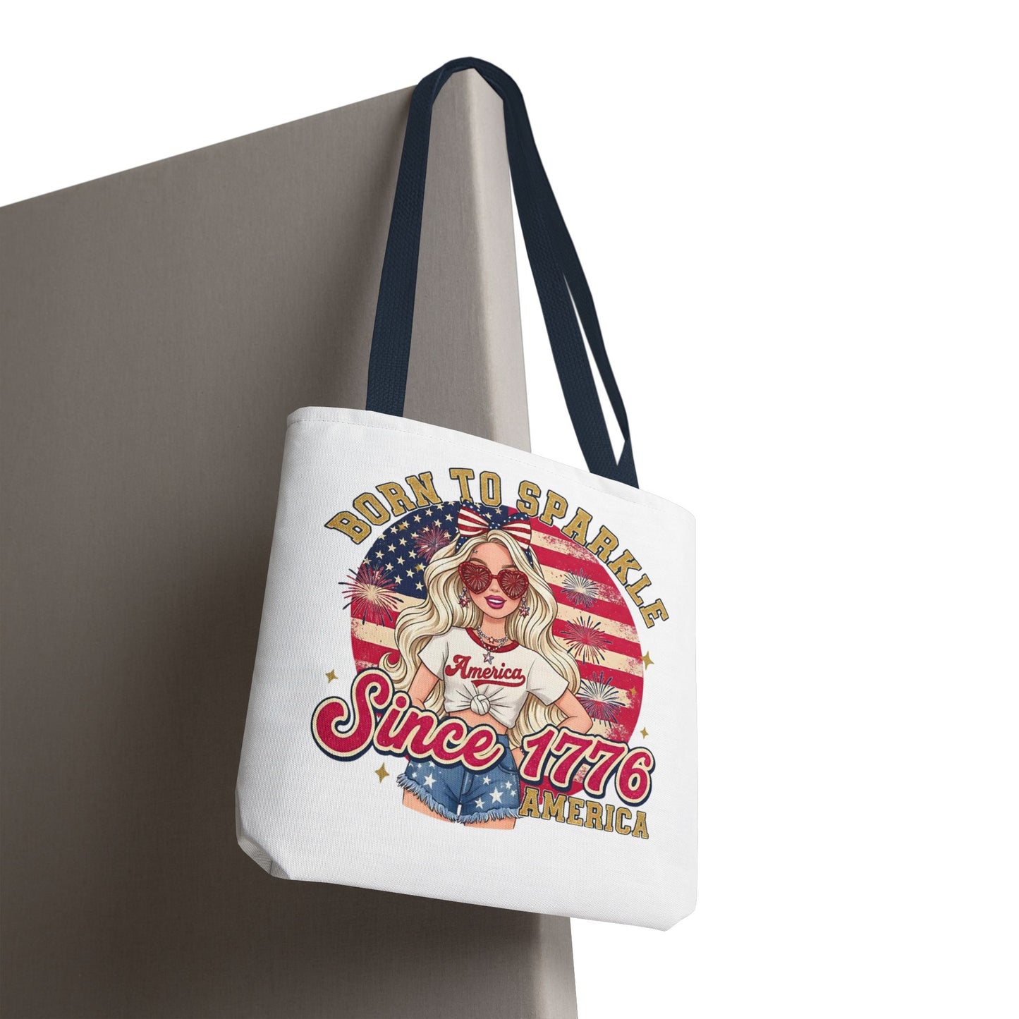 #250 "Born to Sparkle Since 1776" Patriotic Tote Bag