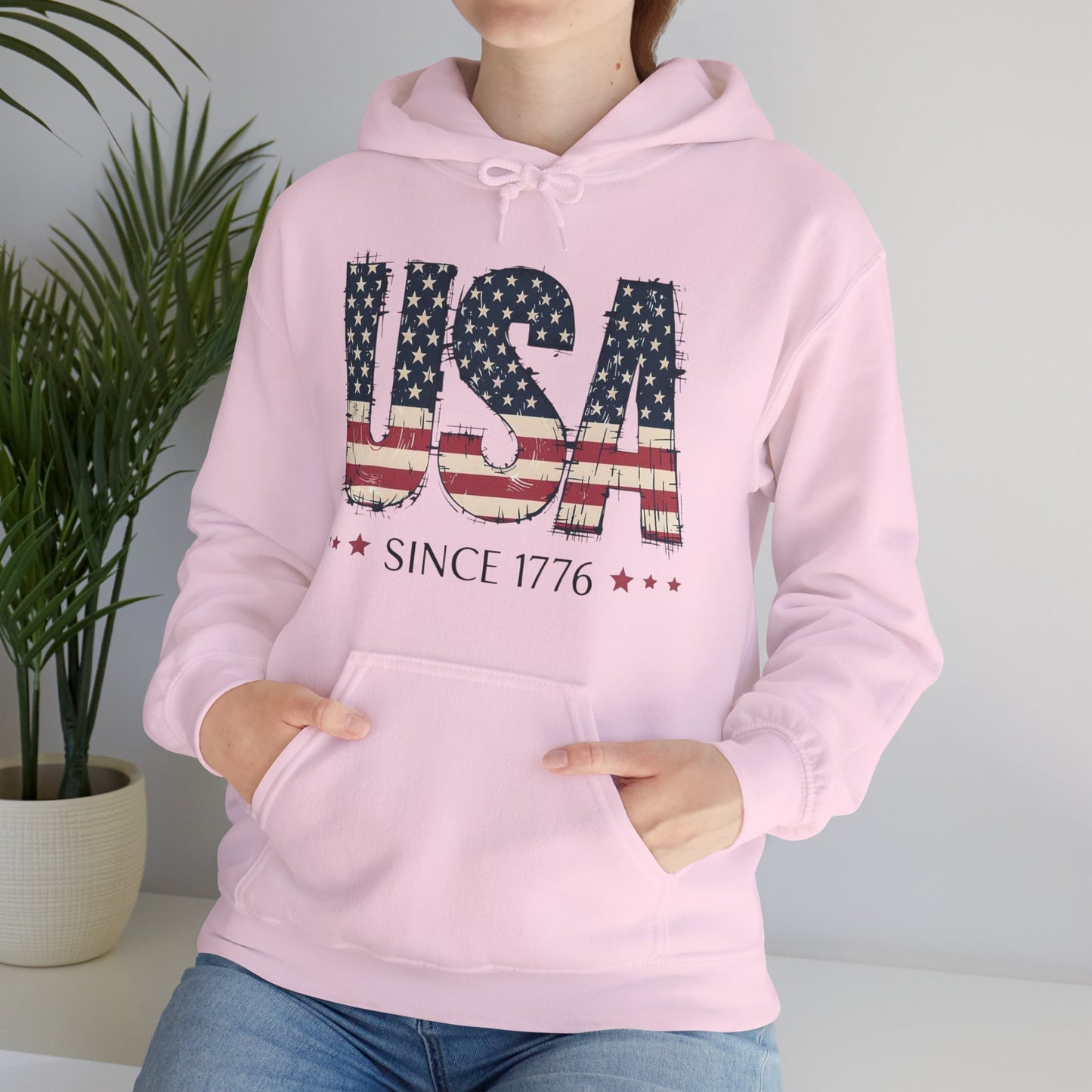 #250 USA Flag "USA Since 1776" Patriotic Hoodie