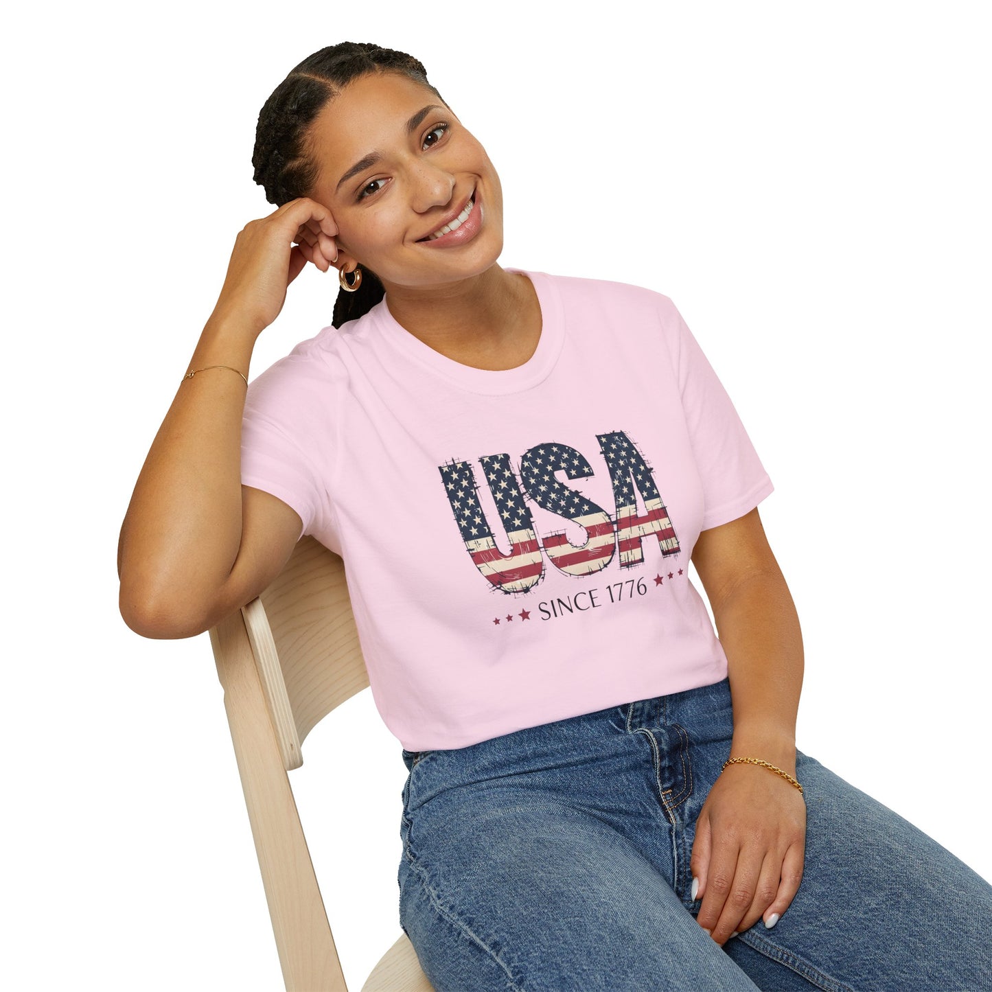 #250 USA Flag "USA Since 1776" Patriotic T-Shirt