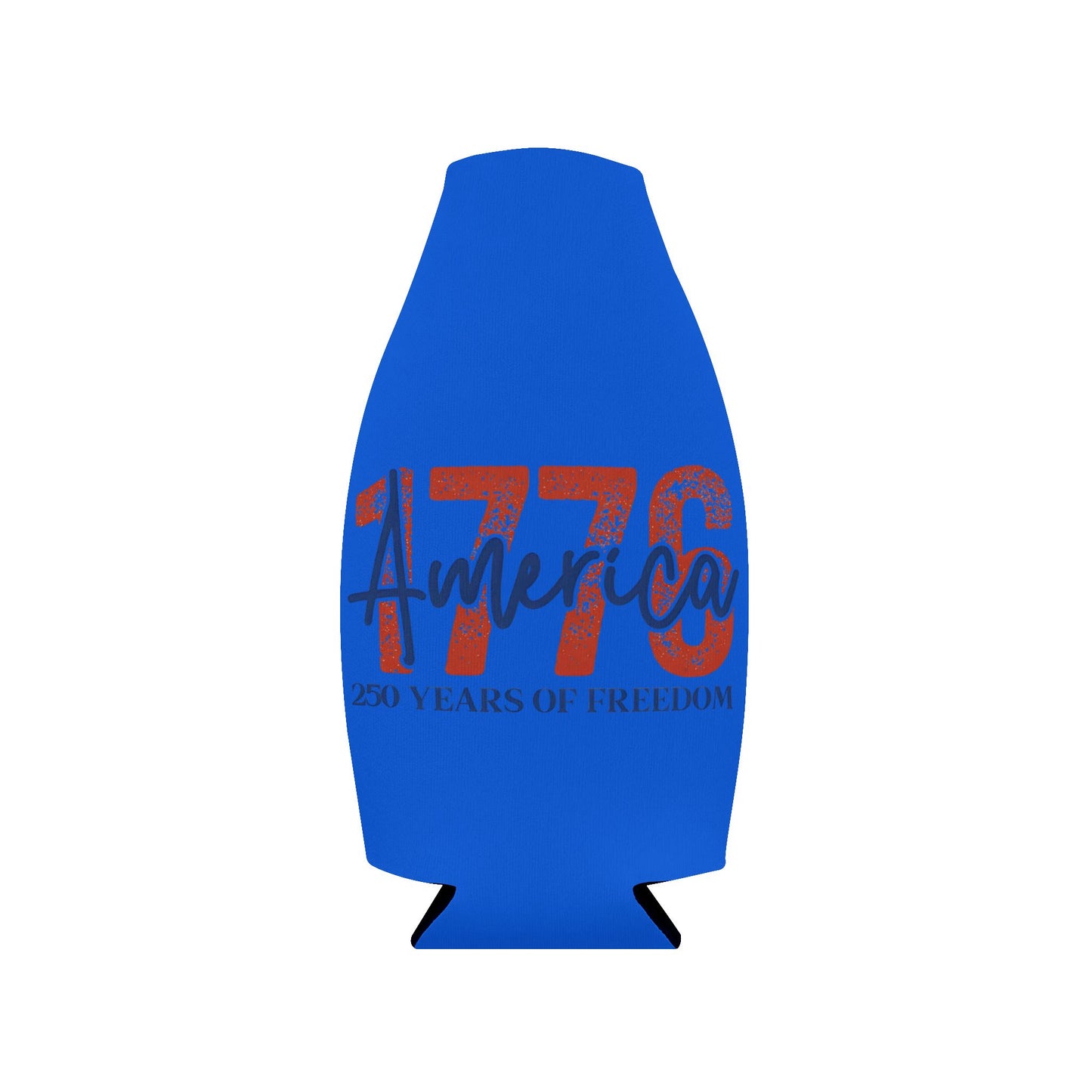 #250 1776 America: 250 Years of Freedom' Patriotic Independence Day Zip-Up Bottle Cooler Sleeve Koozie