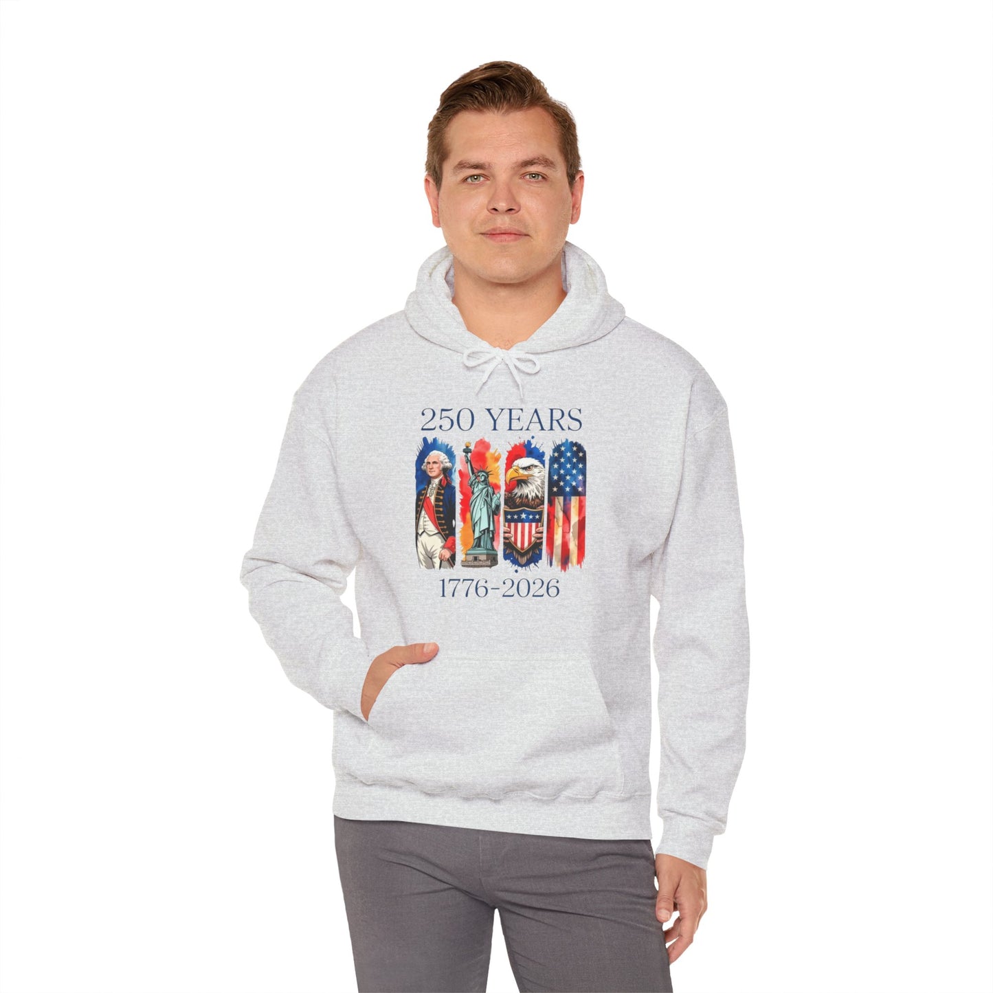 #250 250 Years American History Celebration 1776–2026 Patriotic Hoodie