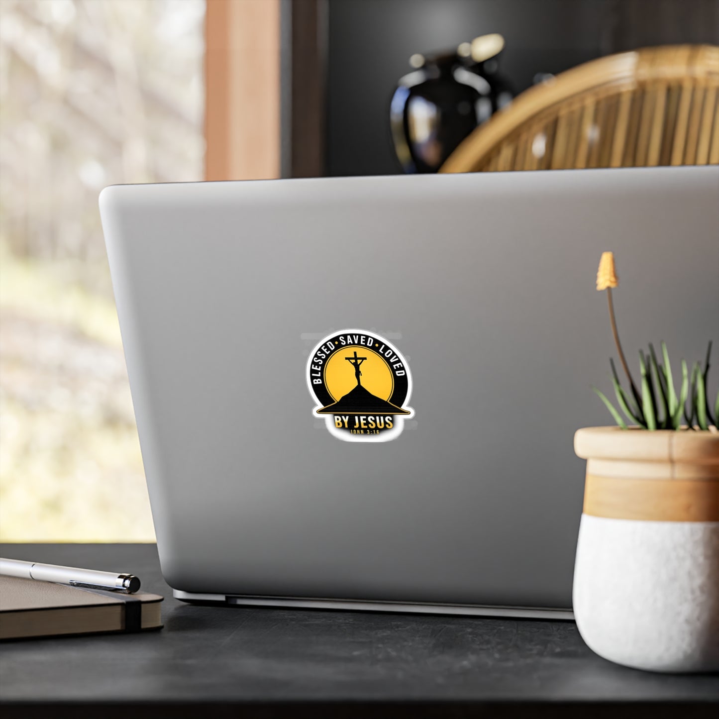 Blessed • Saved • Loved by Jesus Kiss-Cut Vinyl Sticker