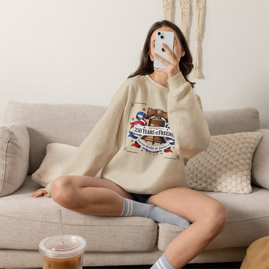 #250 250 Years of Freedom Liberty Bell Crewneck Sweatshirt
