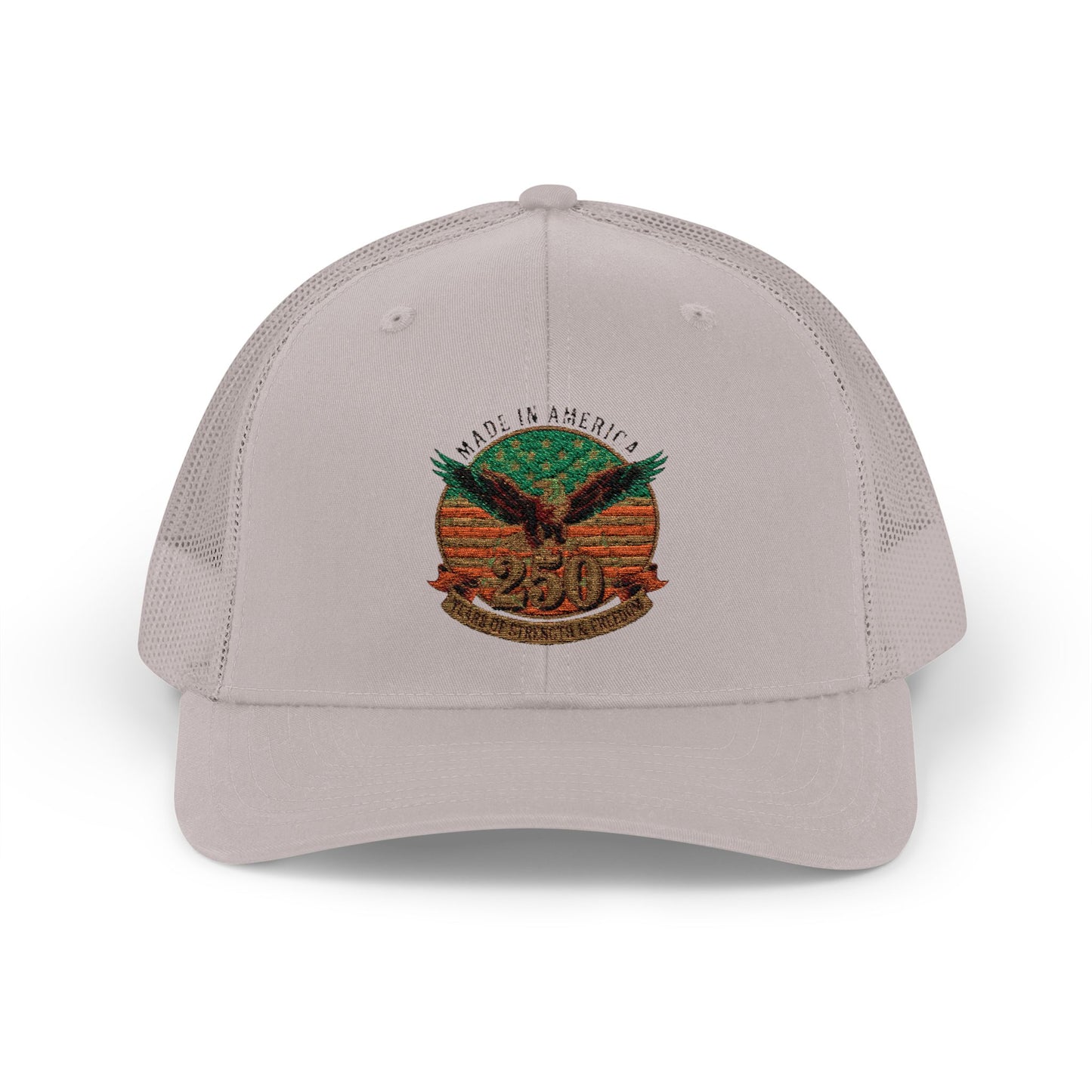 #250 Made in America Eagle 250th Anniversary Patriotic Snapback Trucker Cap
