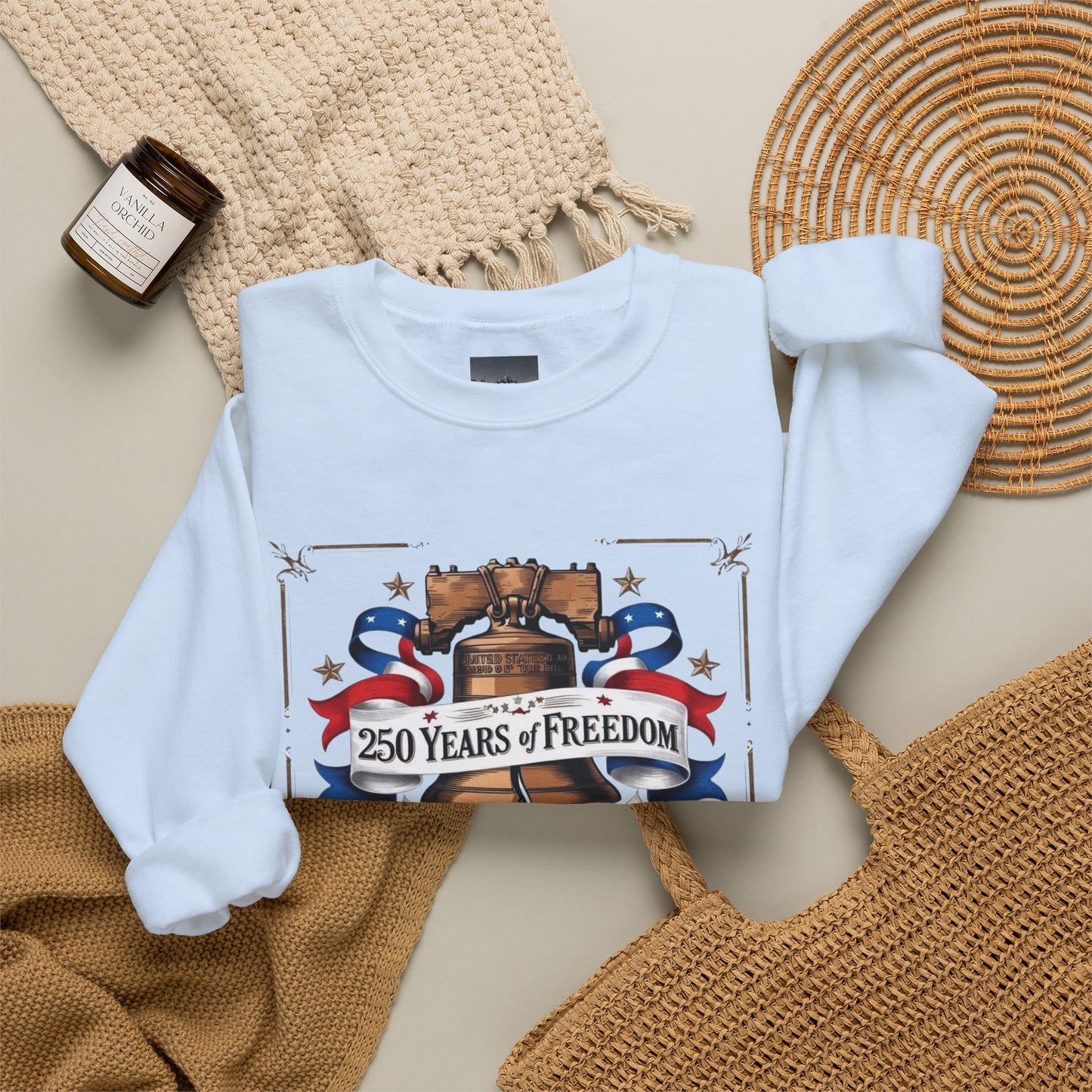 #250 250 Years of Freedom Liberty Bell Crewneck Sweatshirt