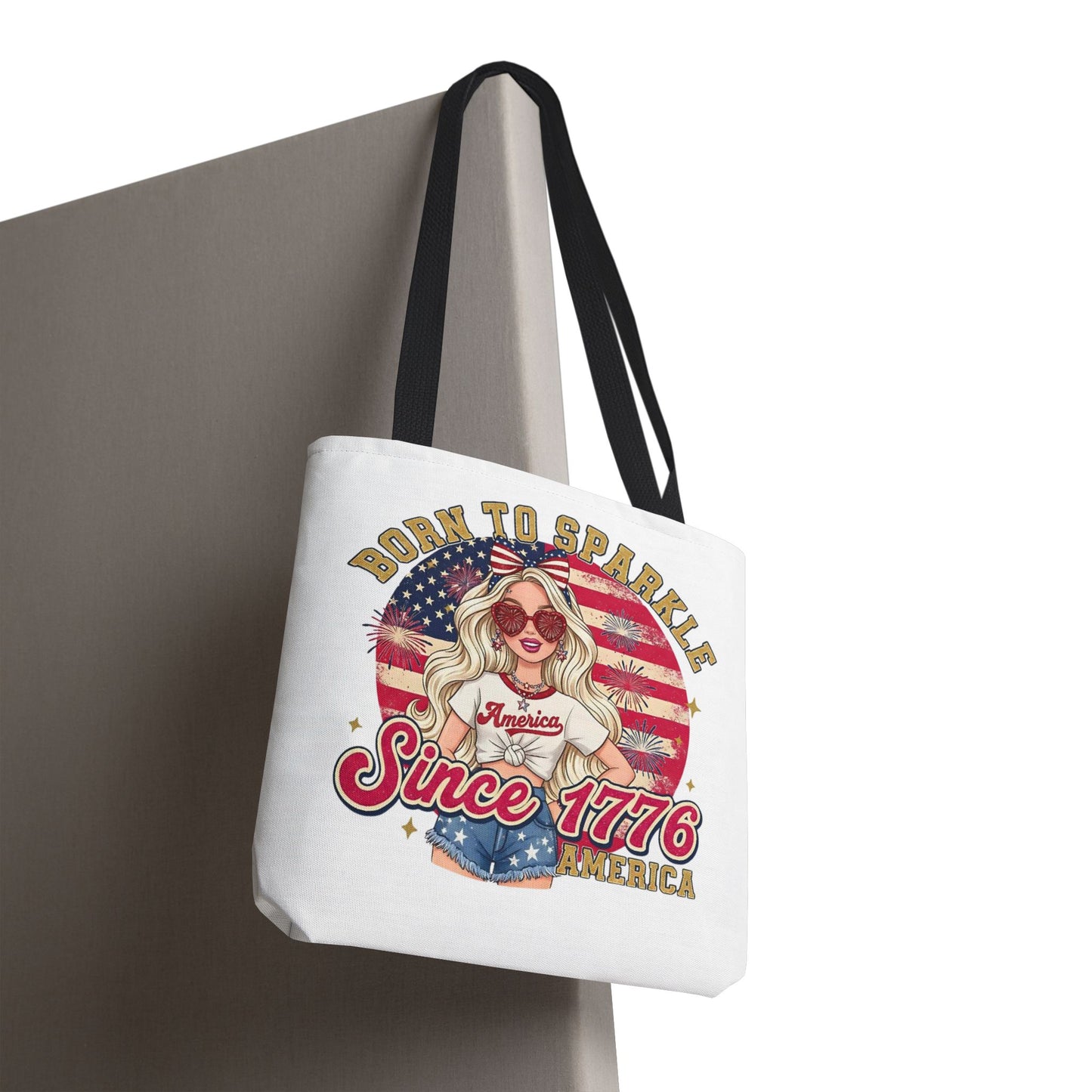 #250 "Born to Sparkle Since 1776" Patriotic Tote Bag