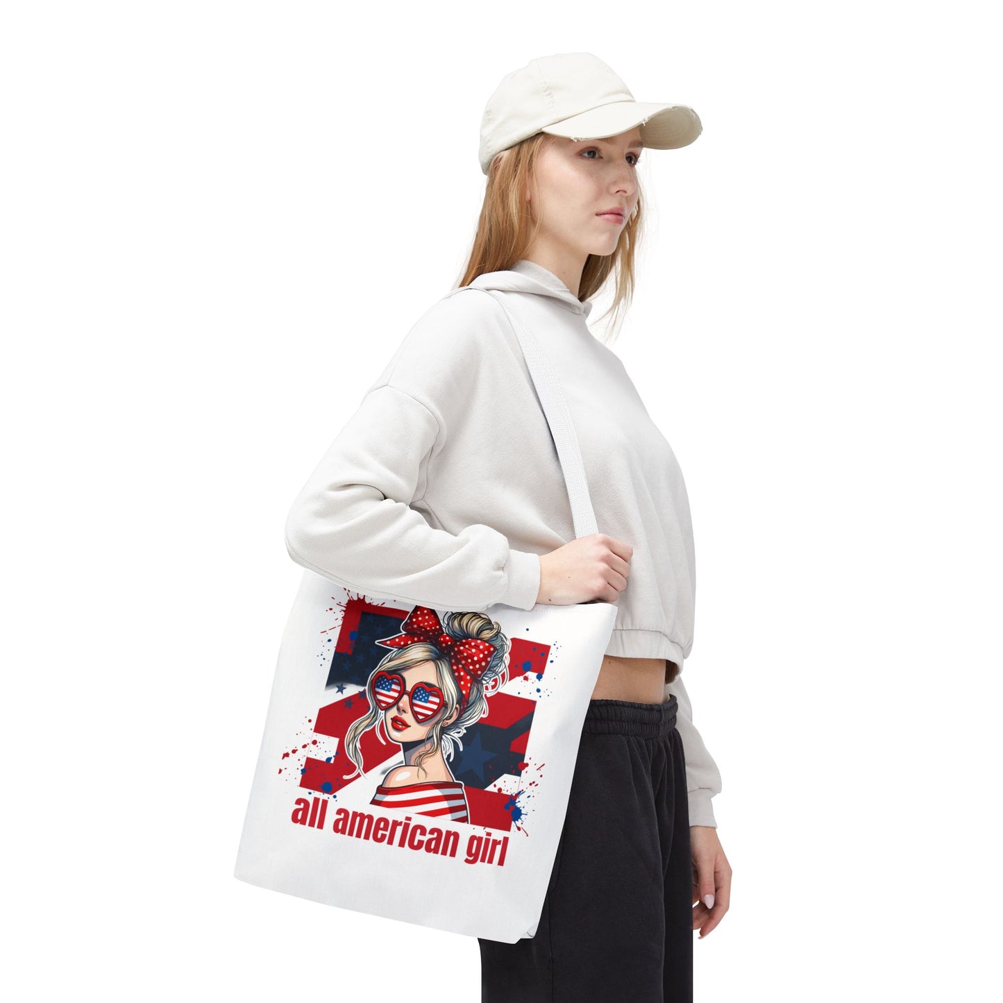 #250 All American Girl Patriotic Tote Bag